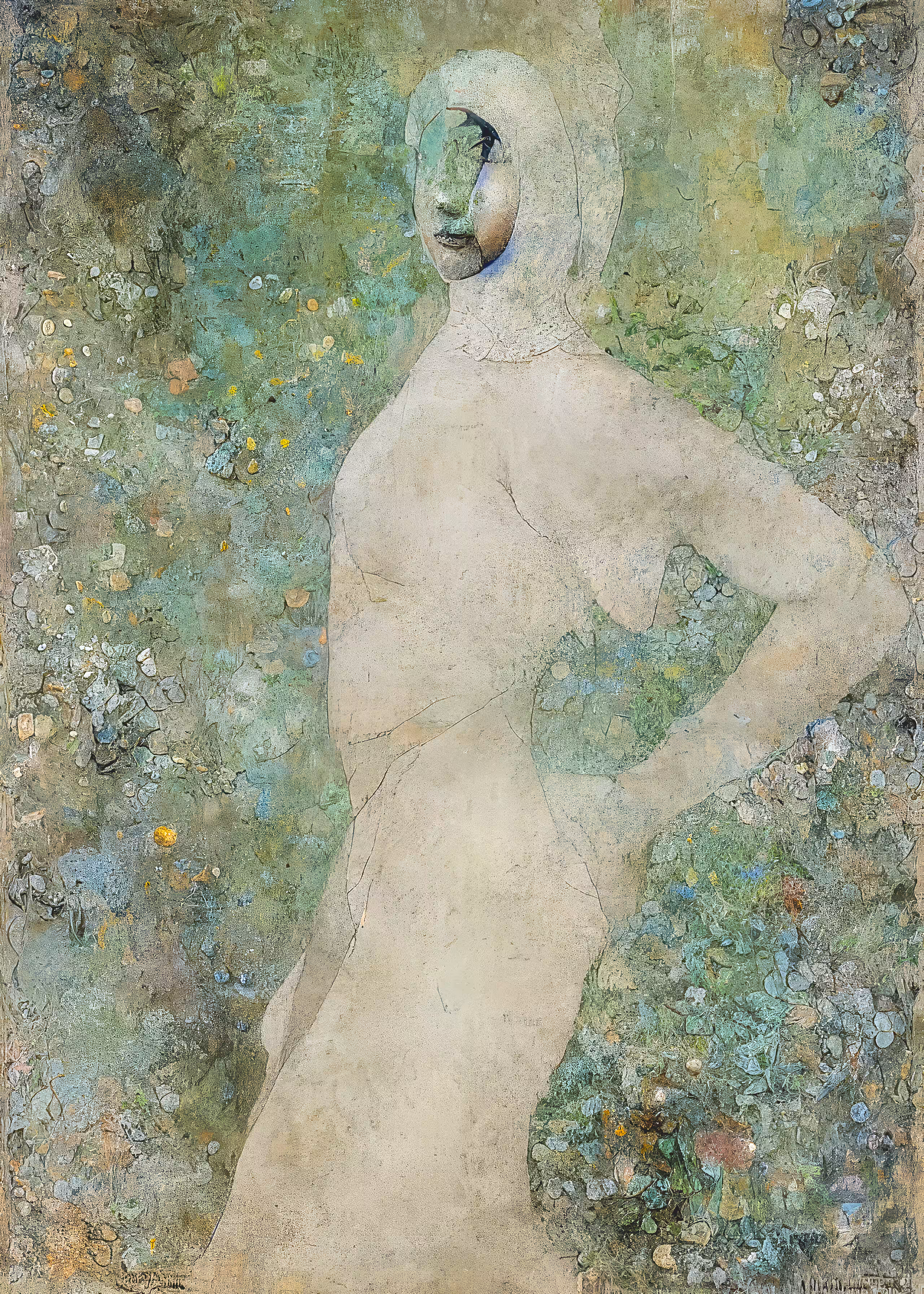 Portrait in Mold Green