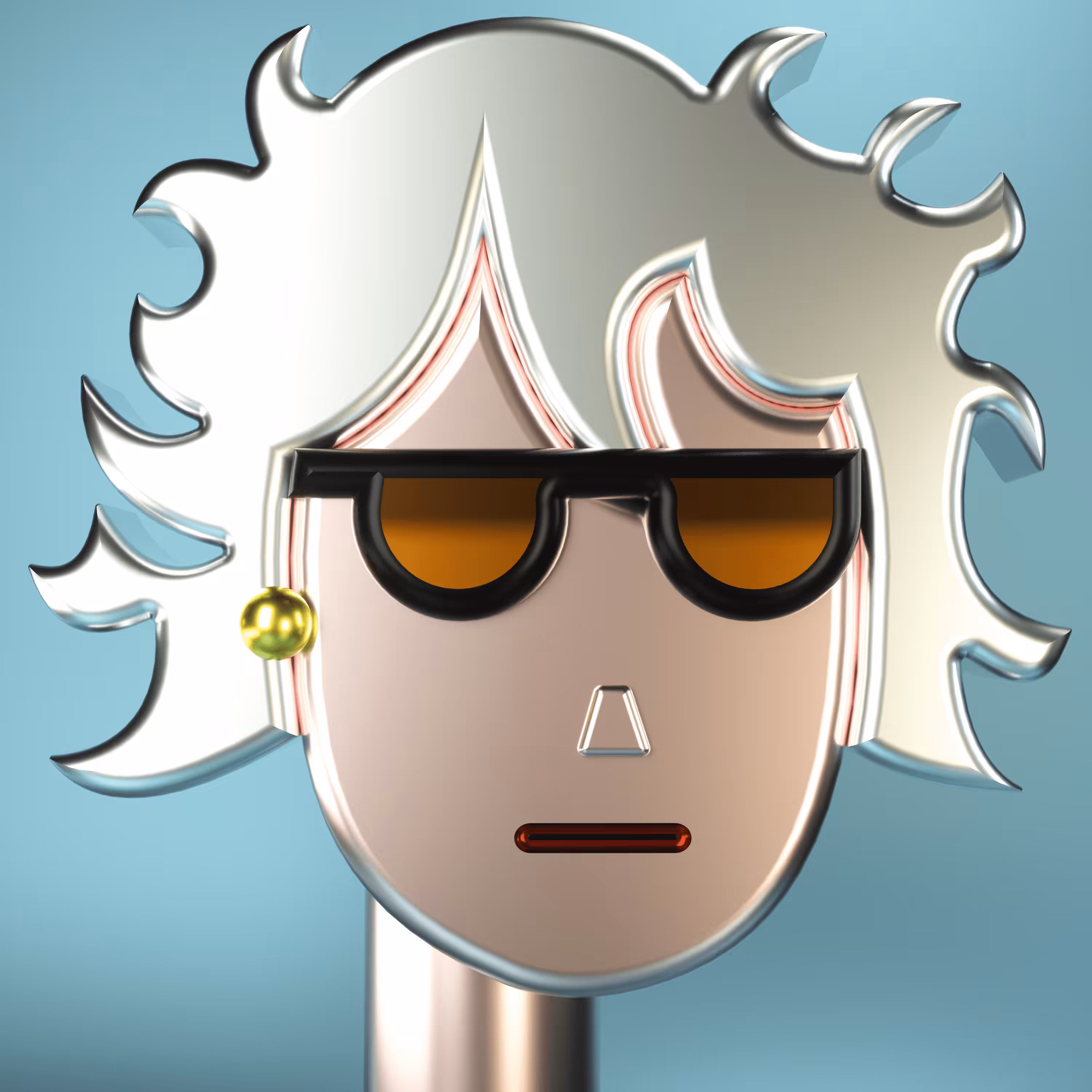 3D Chrome Punks: 3D Chrome Punk #0355