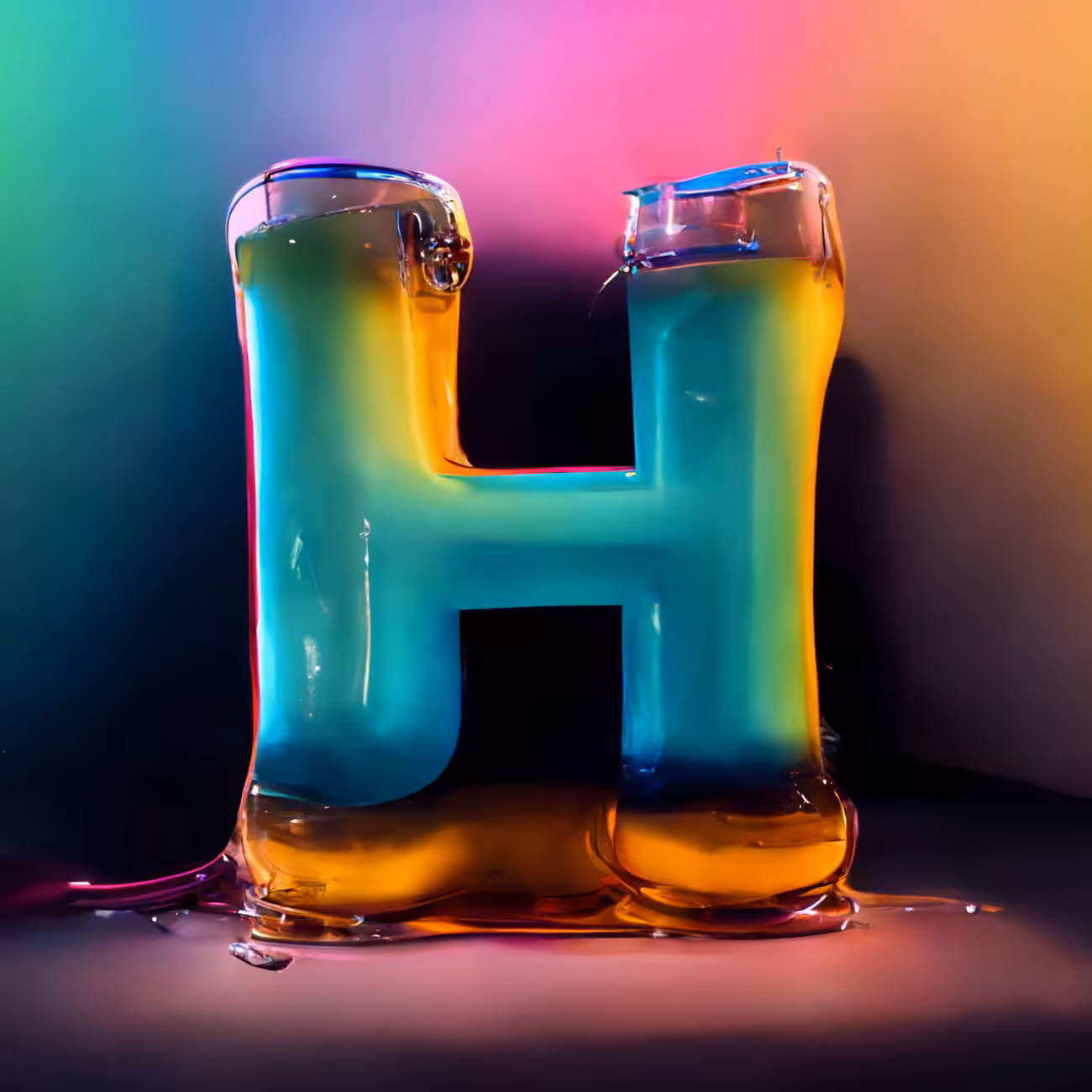 Shiny Liquid Alphabet Series - H
