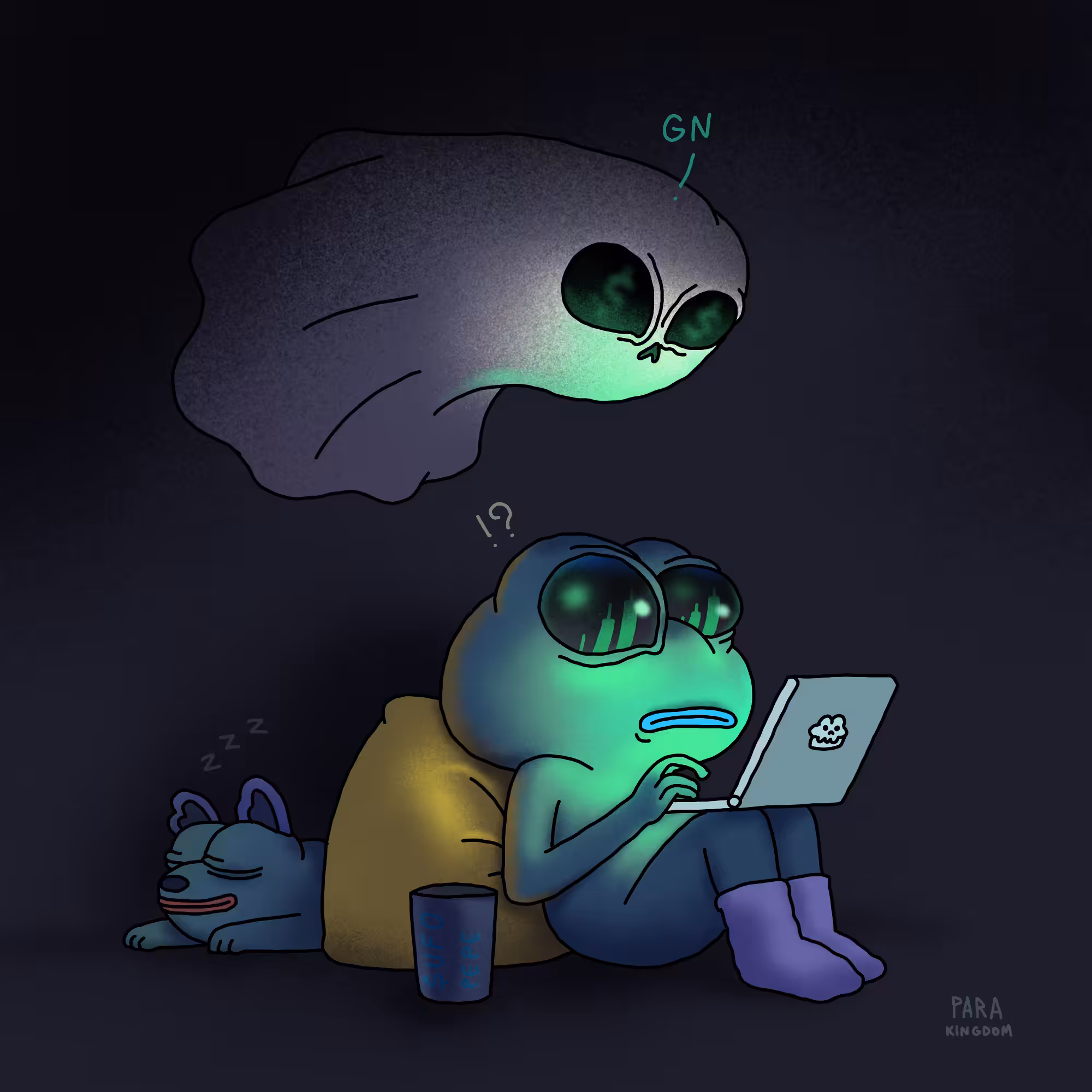 In the dark