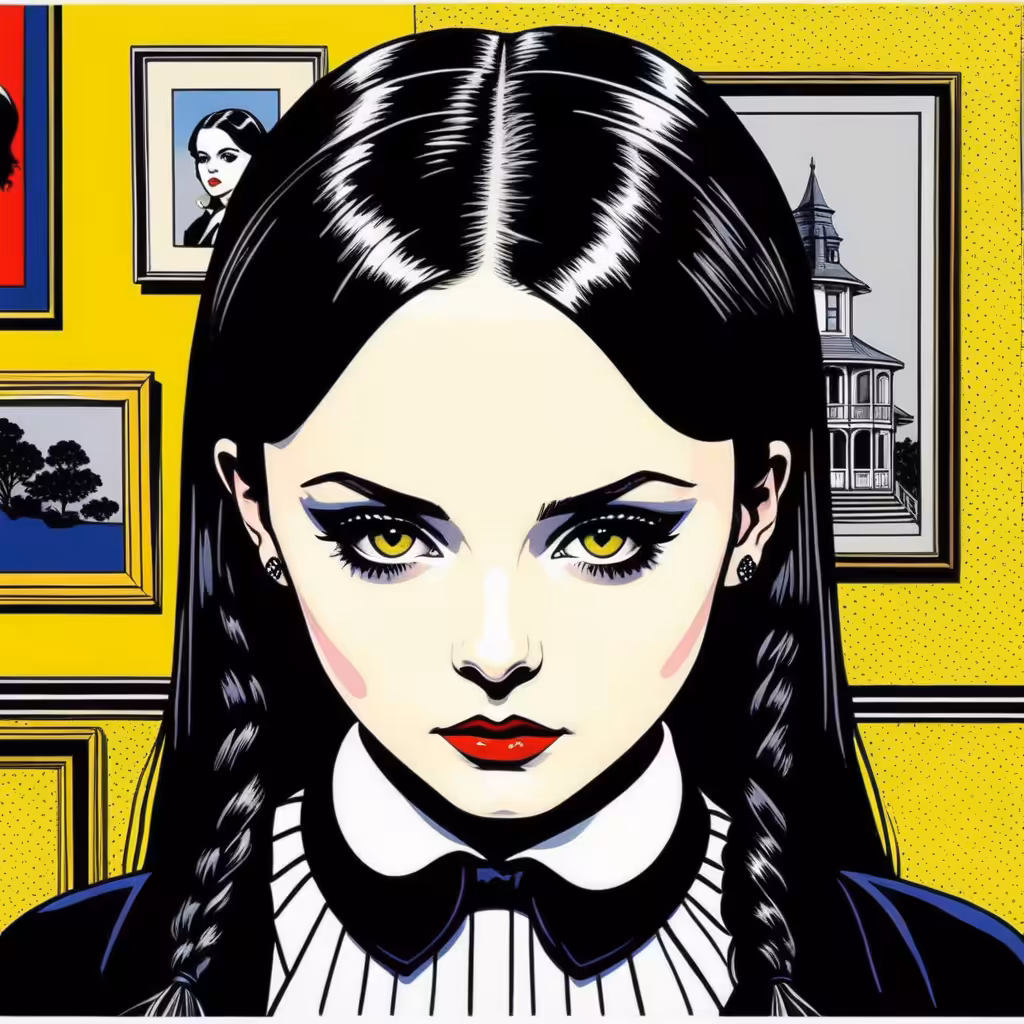Addams go Pop Art: Wednesday goes Pop #9