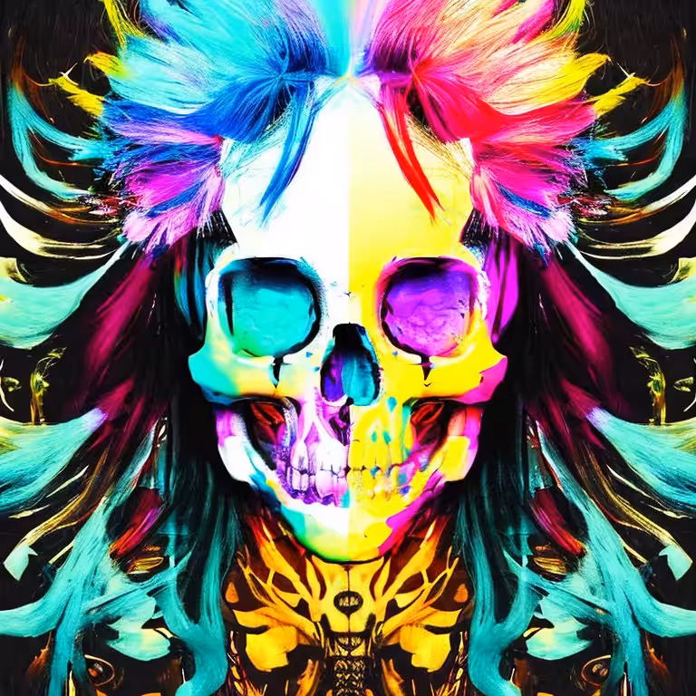 Cotton Candy Skull #164