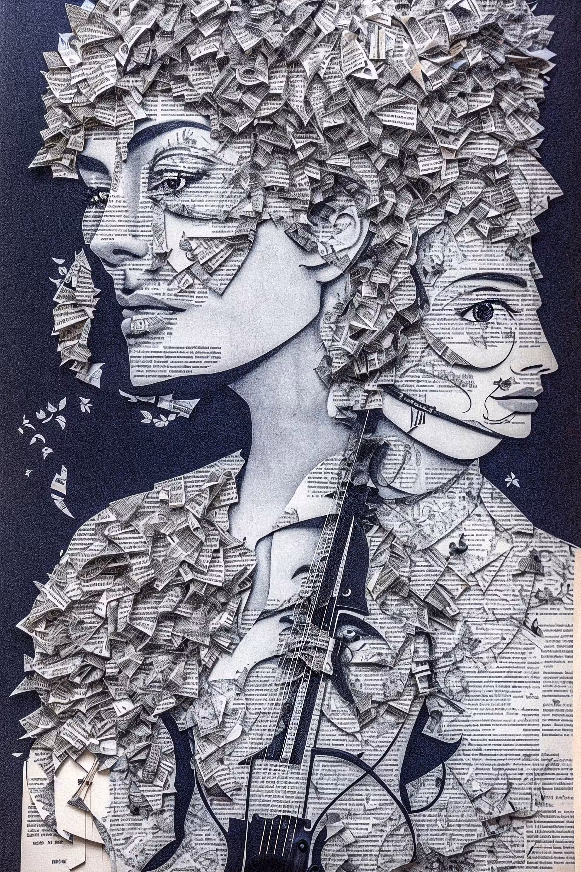 Violin face.