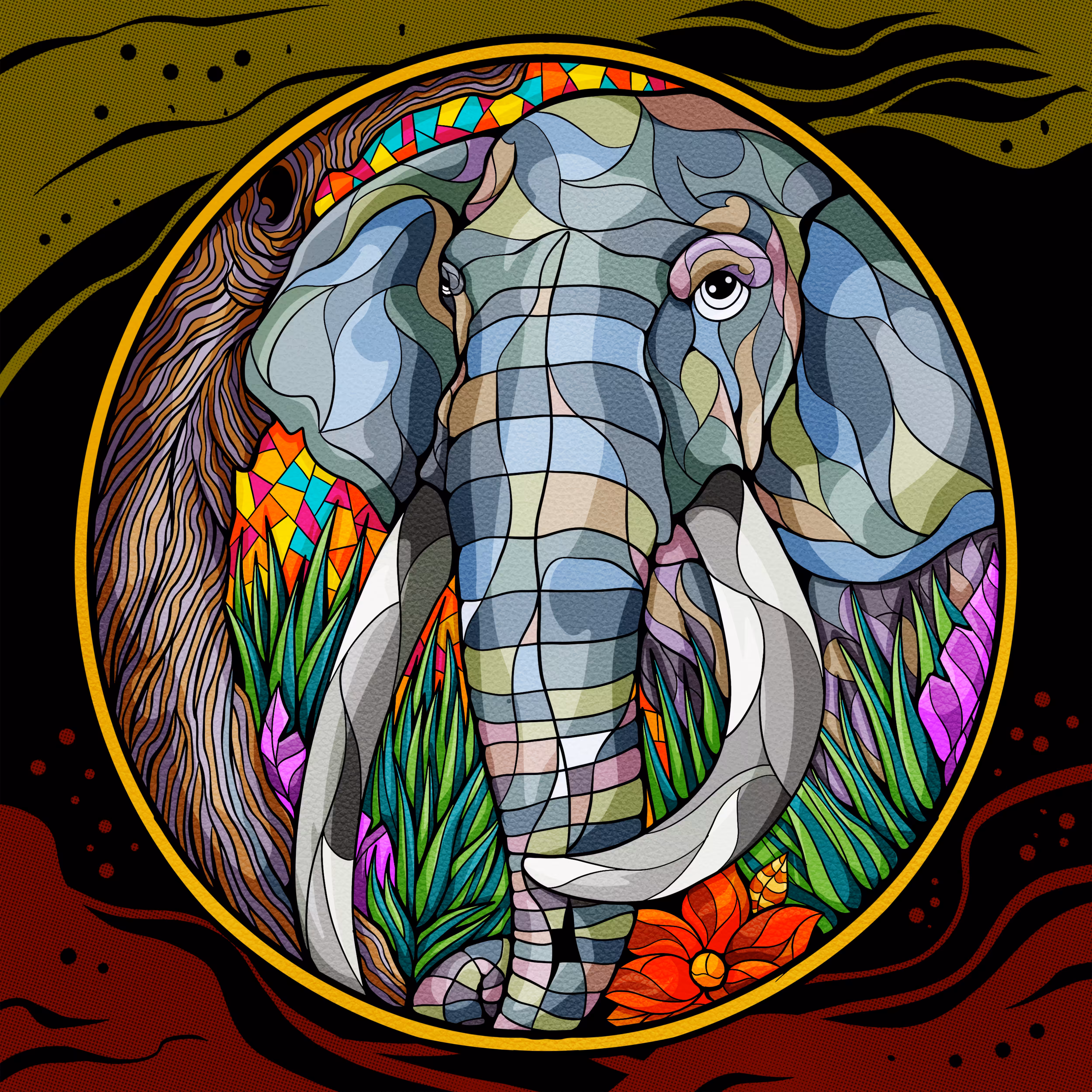 Stainedglass Coin #13