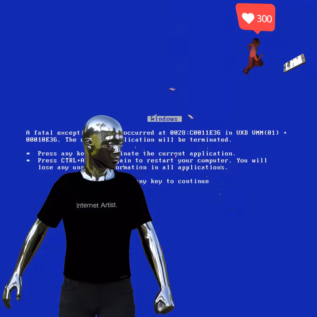 Canvas by Felt Zine: Canvas #363: blue screen. — internet artist. — lungs. — walking for clout. — dreamscape