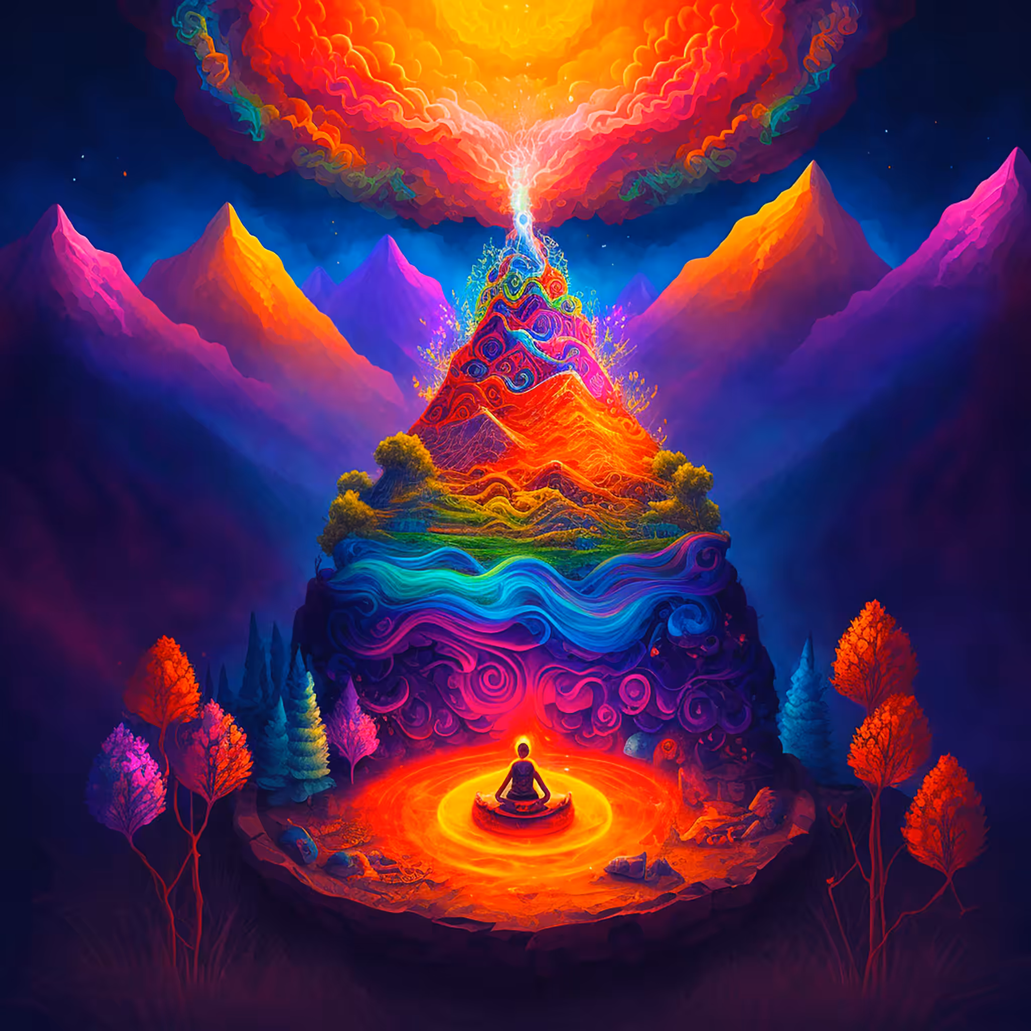 Morning Meditation in the Mountains