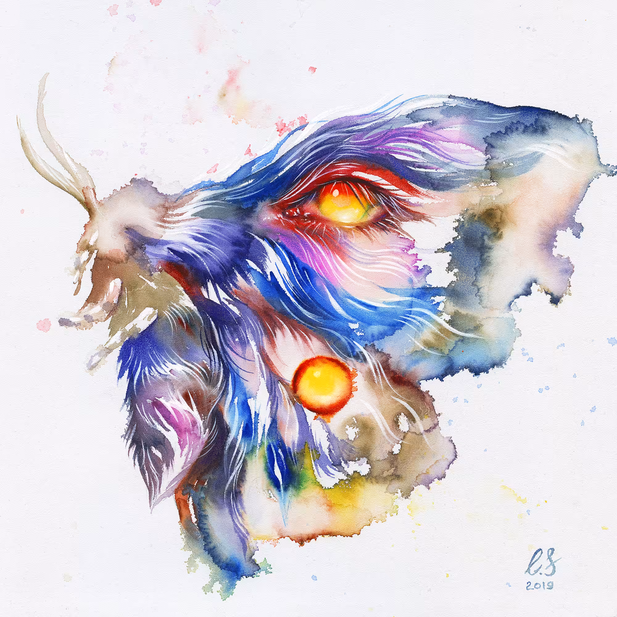 Watercolor moth.