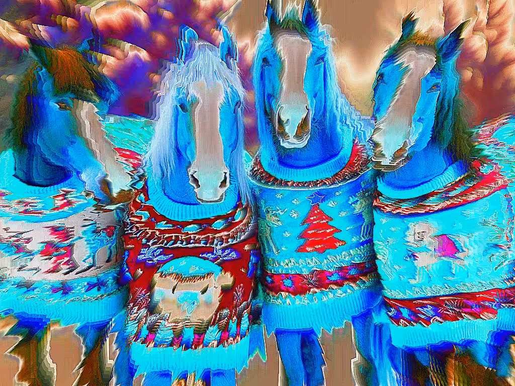 HORSETRADER INAUGURAL ANNUAL UGLY X-MAS SWEATER BLACK FRIDAY GROUP PHOTO... 🐴🎄