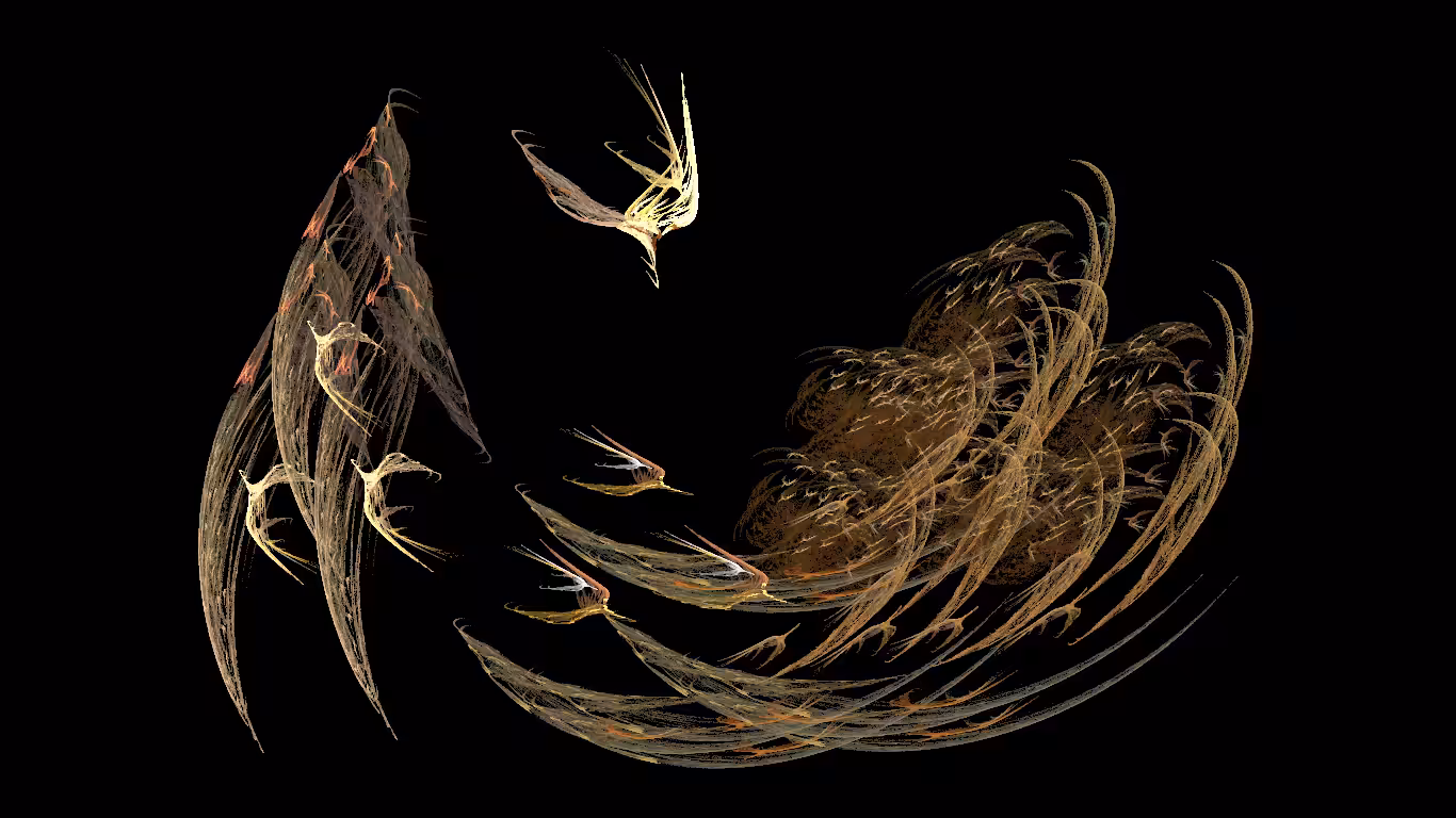 Raw Fractal Series - #034 - Beach Birds
