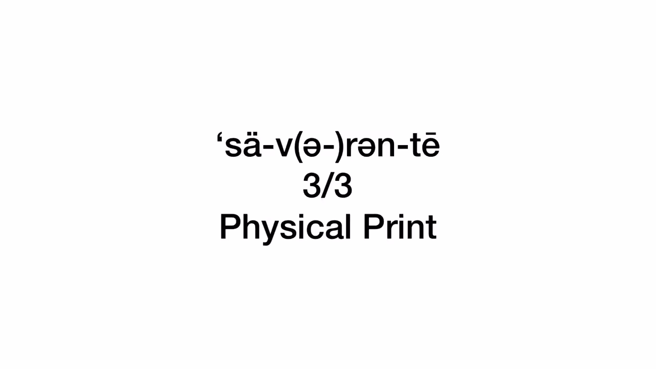 3/3 Physical Print