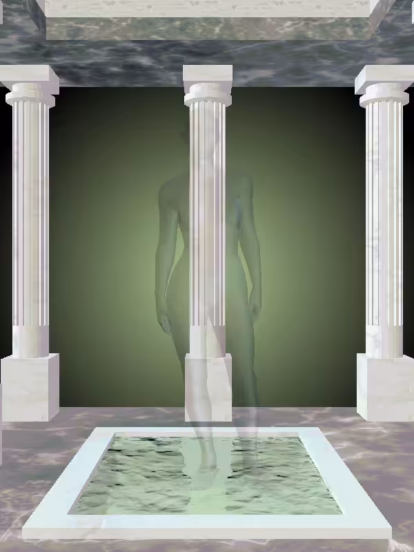 HeavenComputer: The Fading Threatening Stealth Dark Blue Woman #2359