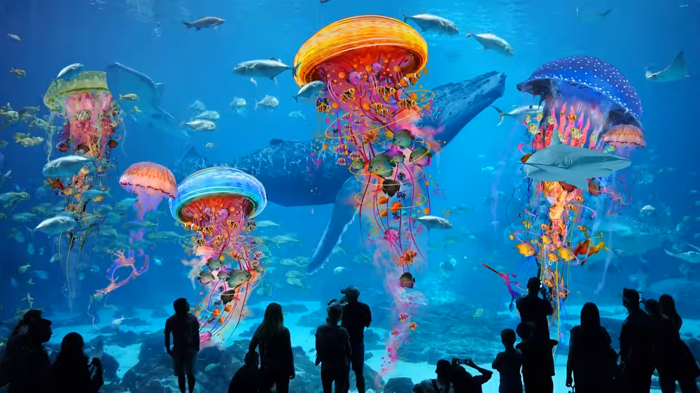 Aquarium of Electric Jellyfish Worlds #3