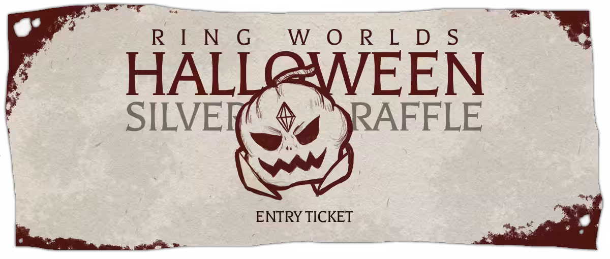 Halloween Silver Raffle Ticket