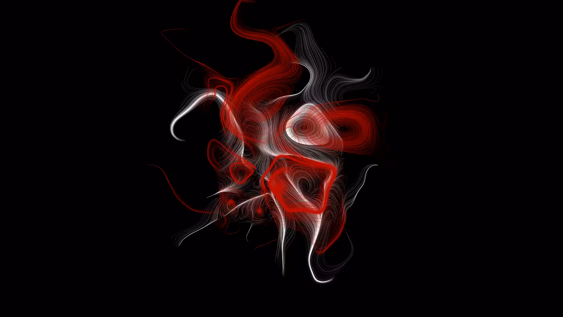 Abstract Red Curl series 02