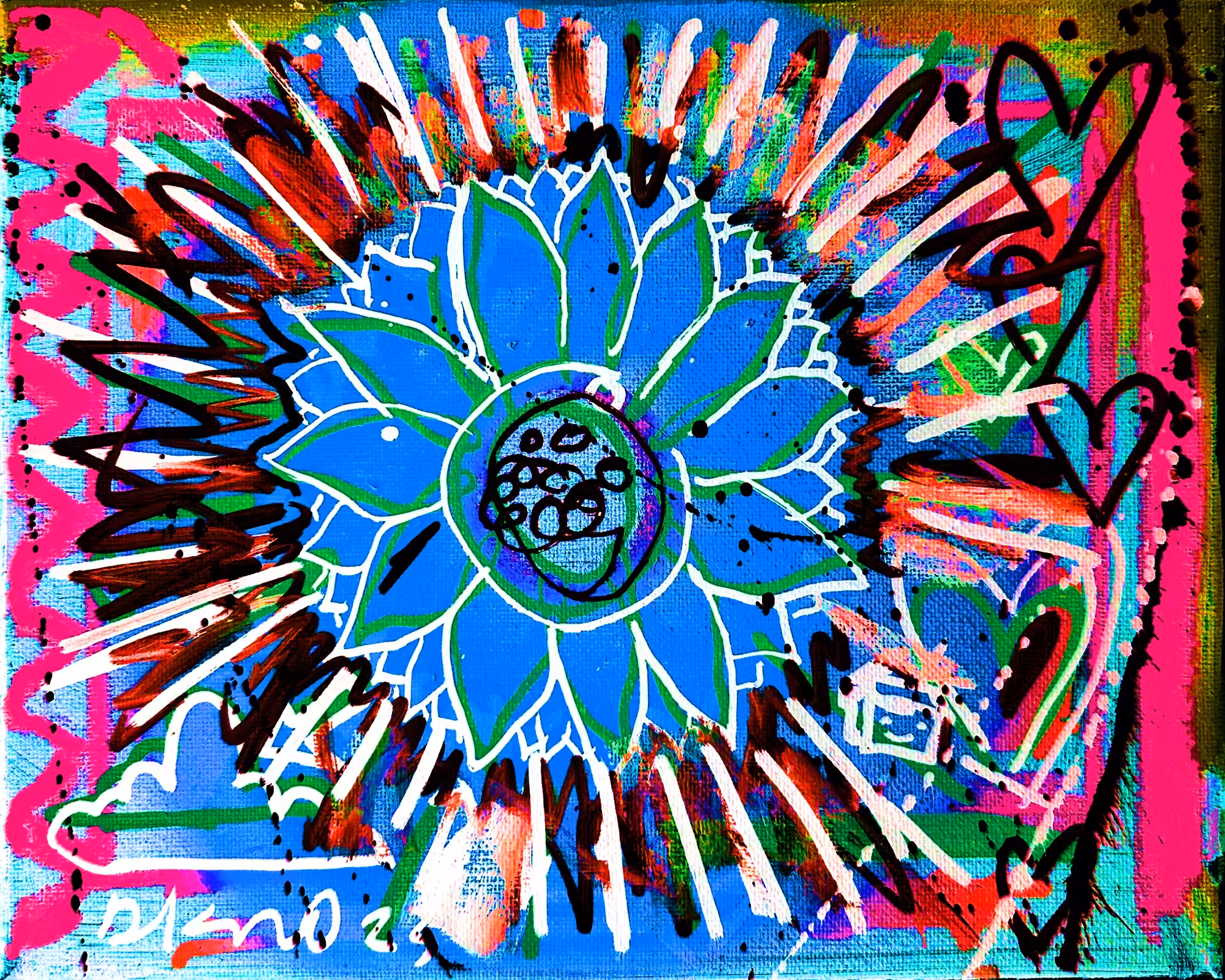 Diegobots : Blue sunflower 
