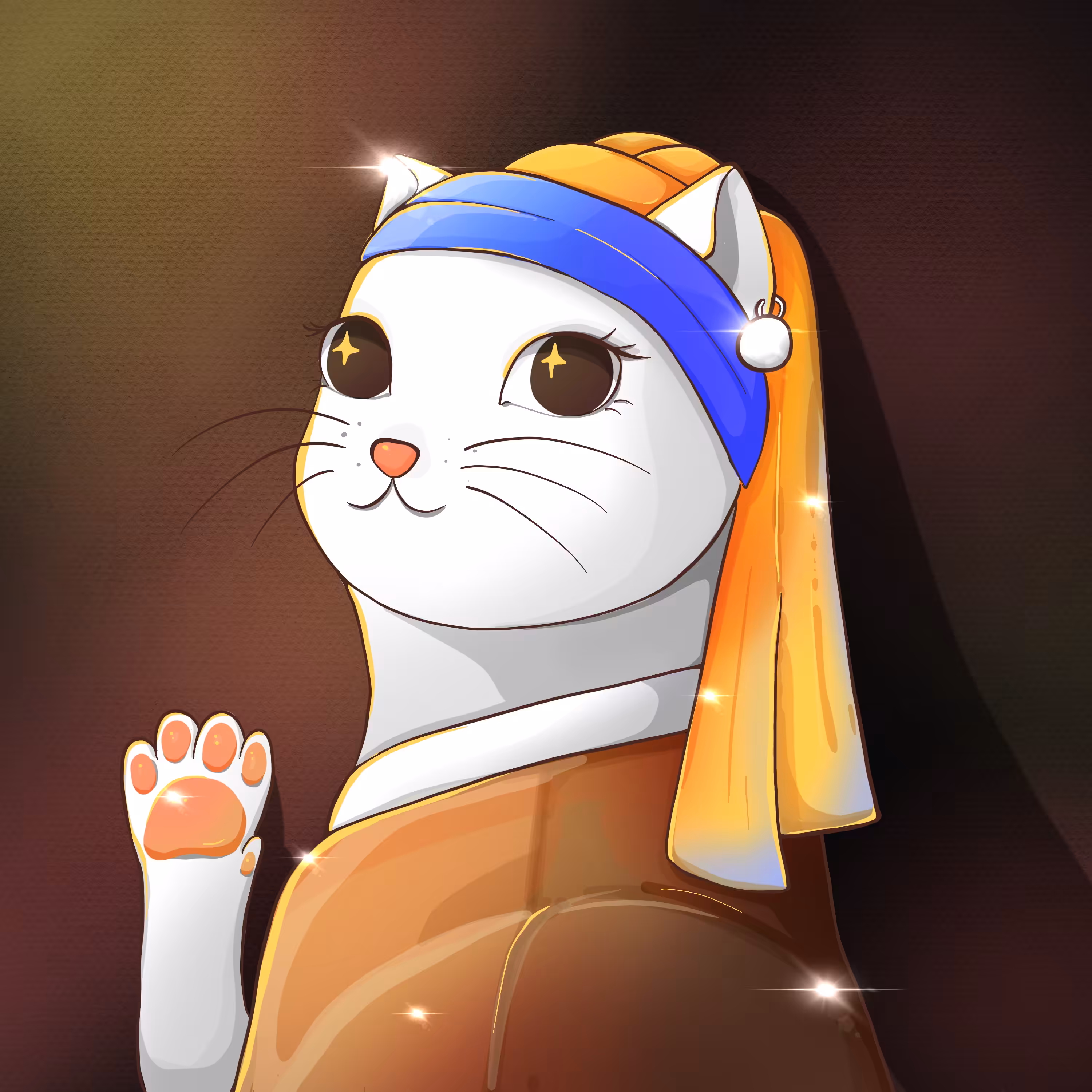 Cat Girl With a Pearl Earring