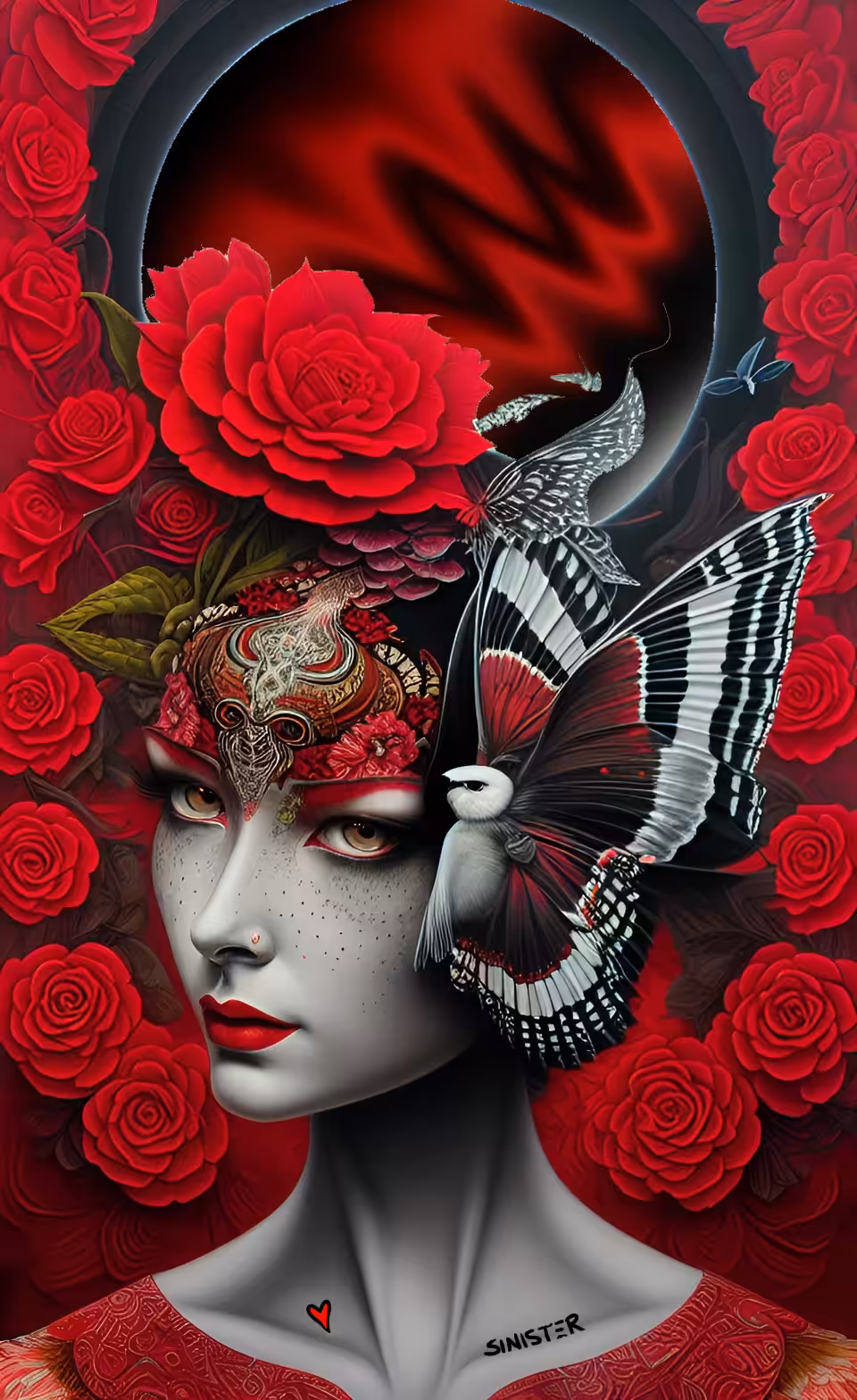 Butterfly Red Girl