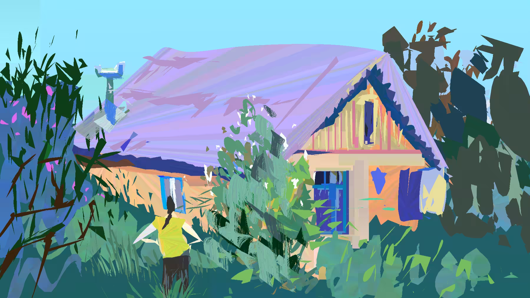 Green grass grows