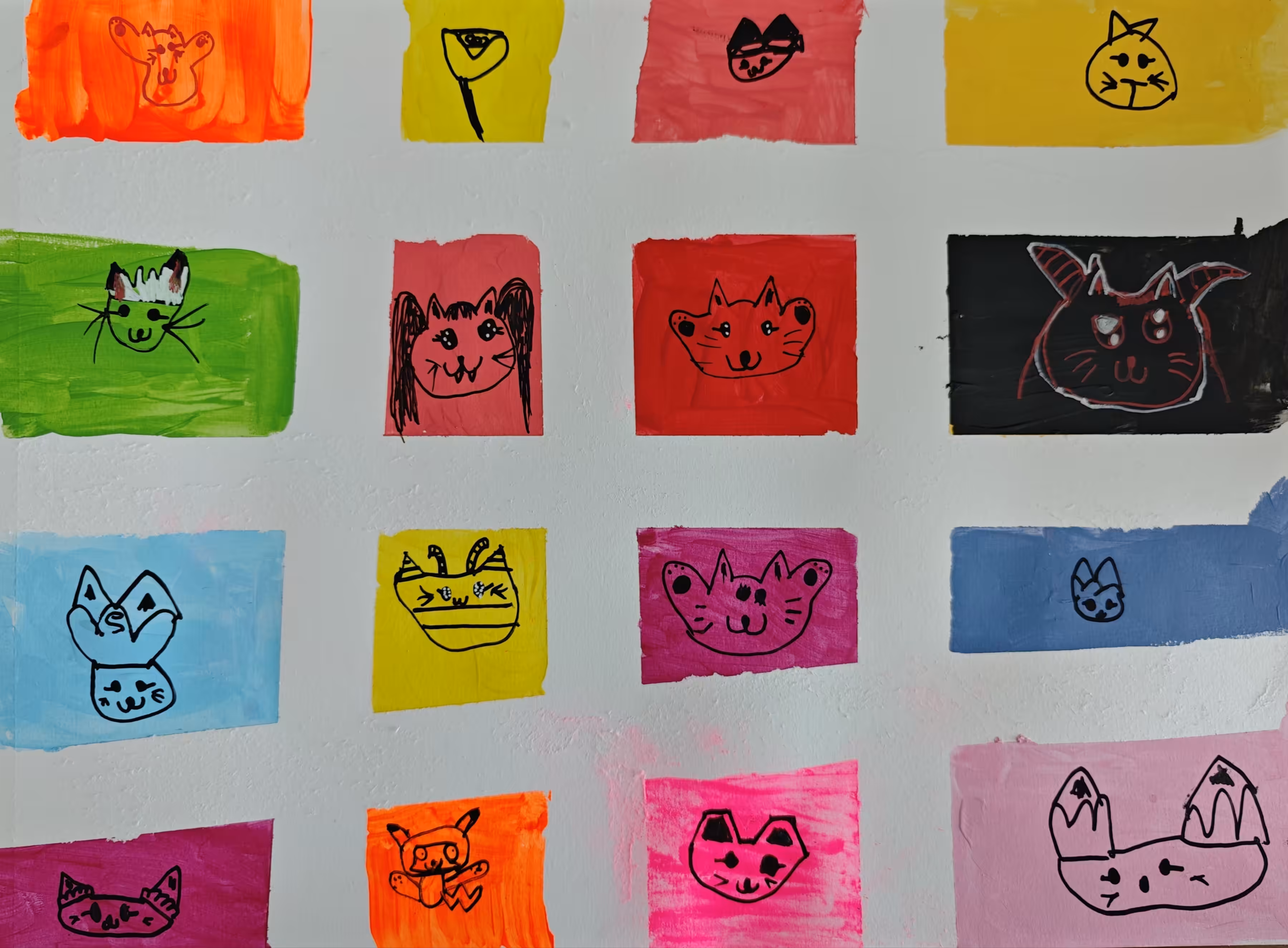 Fifteen Cats and one Flower