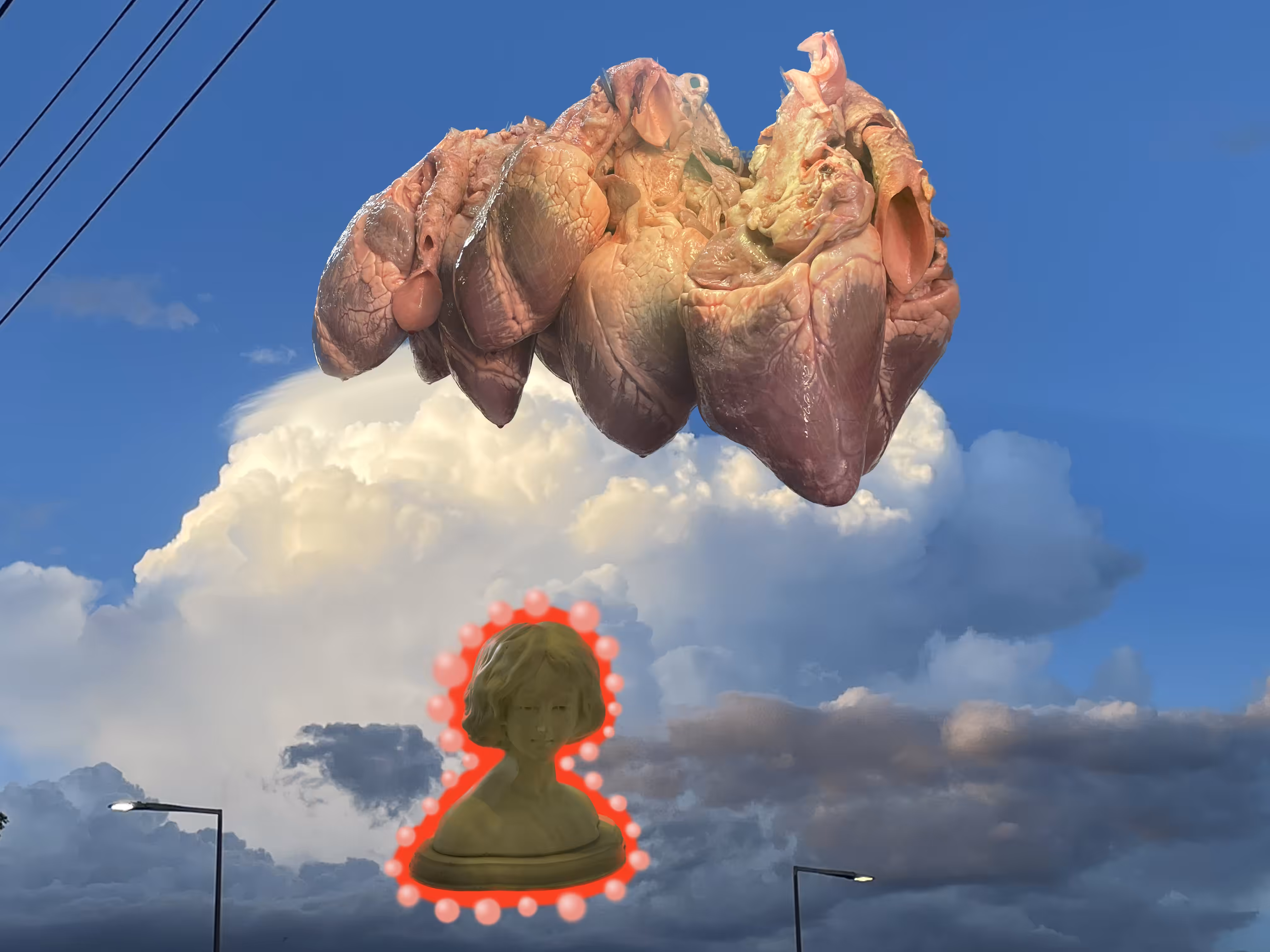 BUST UNDER CLOUD COW HEARTS