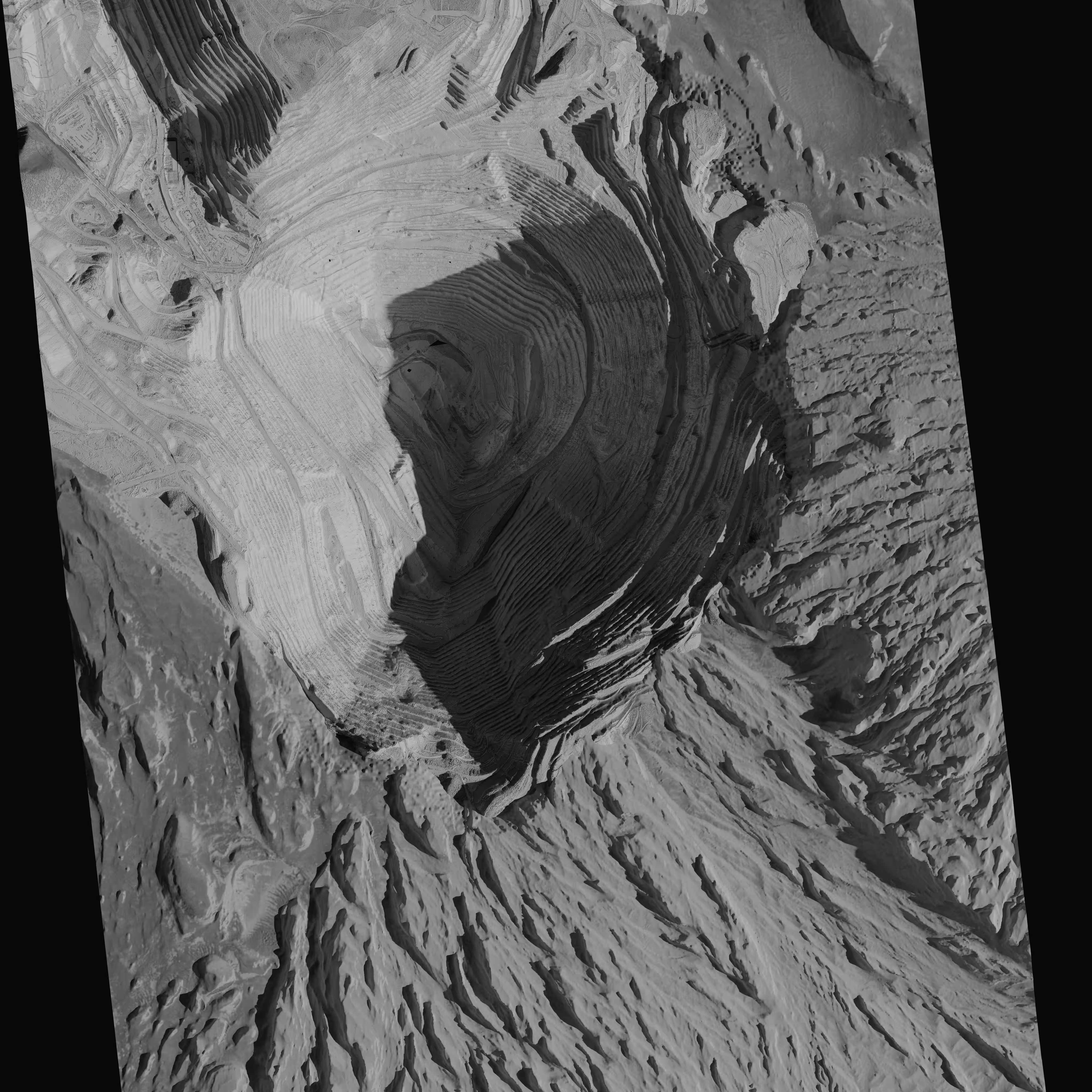 Gale Crater with Bingham Copper Mine