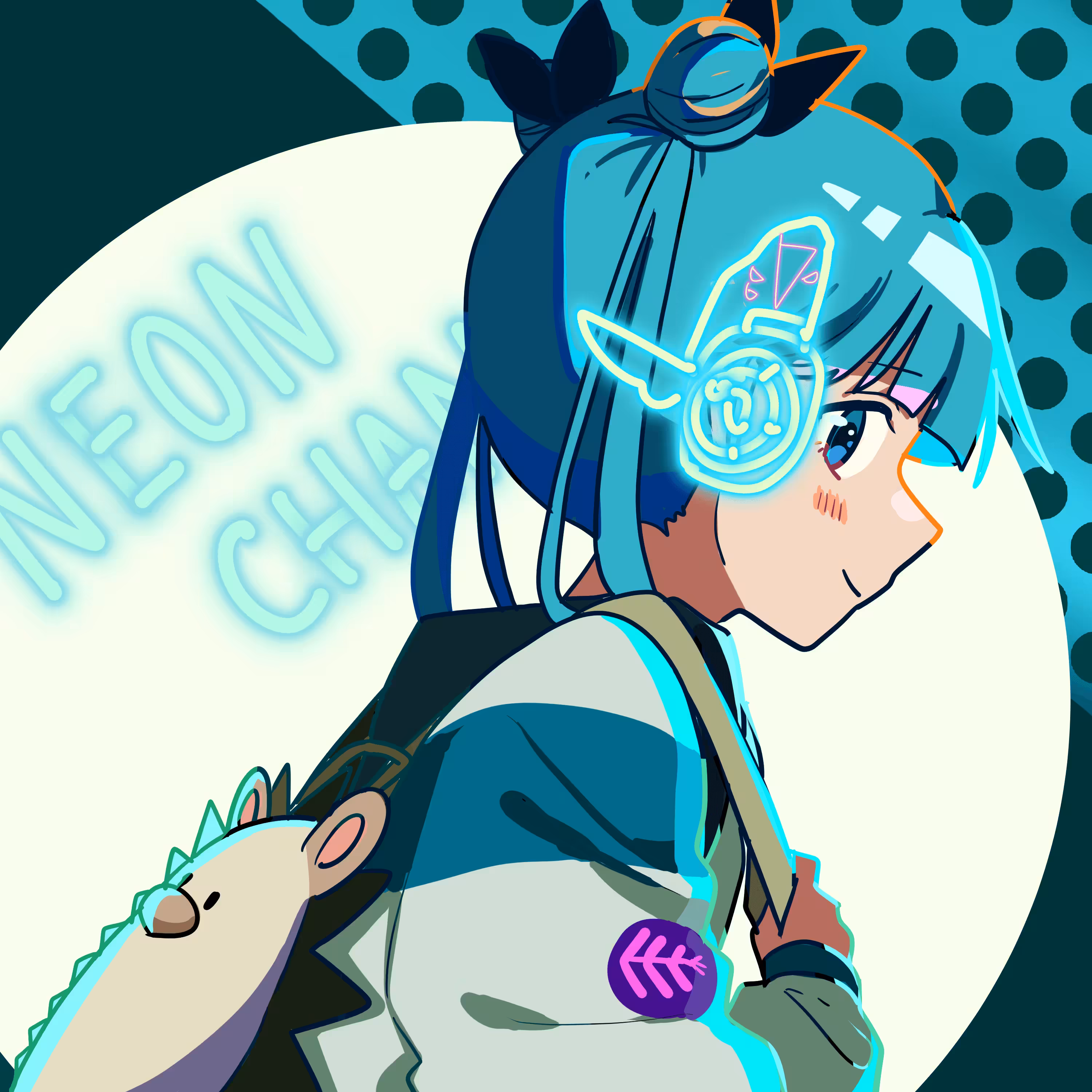 Neon chan with uniform