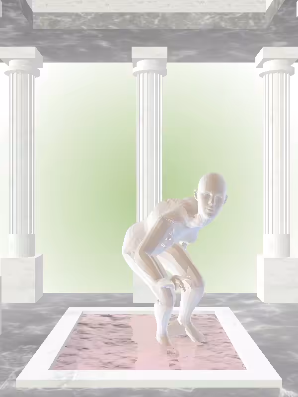 HeavenComputer: The Fragmented Sneaky Luminescent Beige Woman #6633