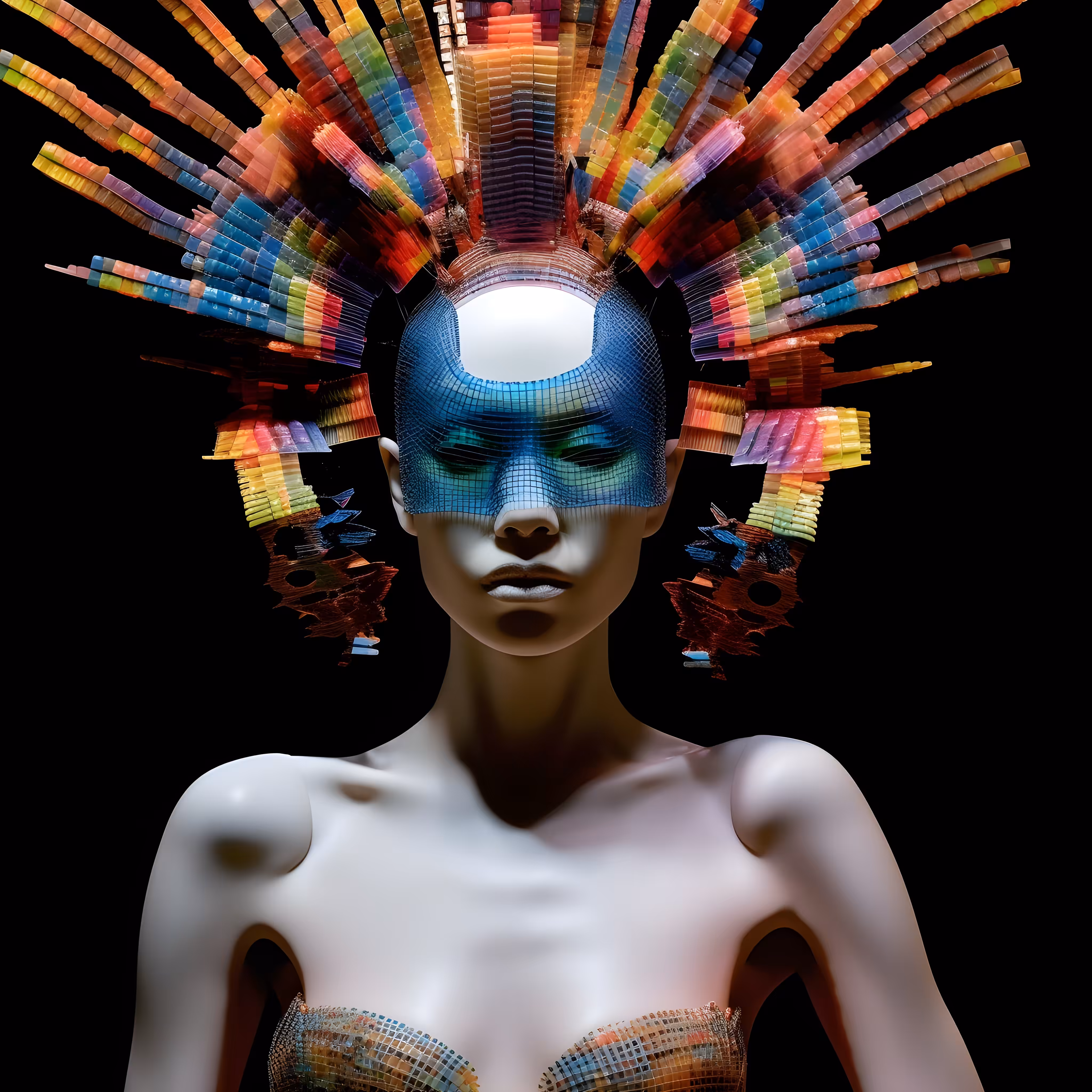 Tech-Fashion Enigma: Aztec Crown