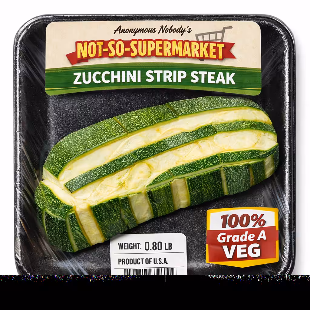 Anonymous Nobody’s Not-So-Supermarket: Zucchini Strip Steak