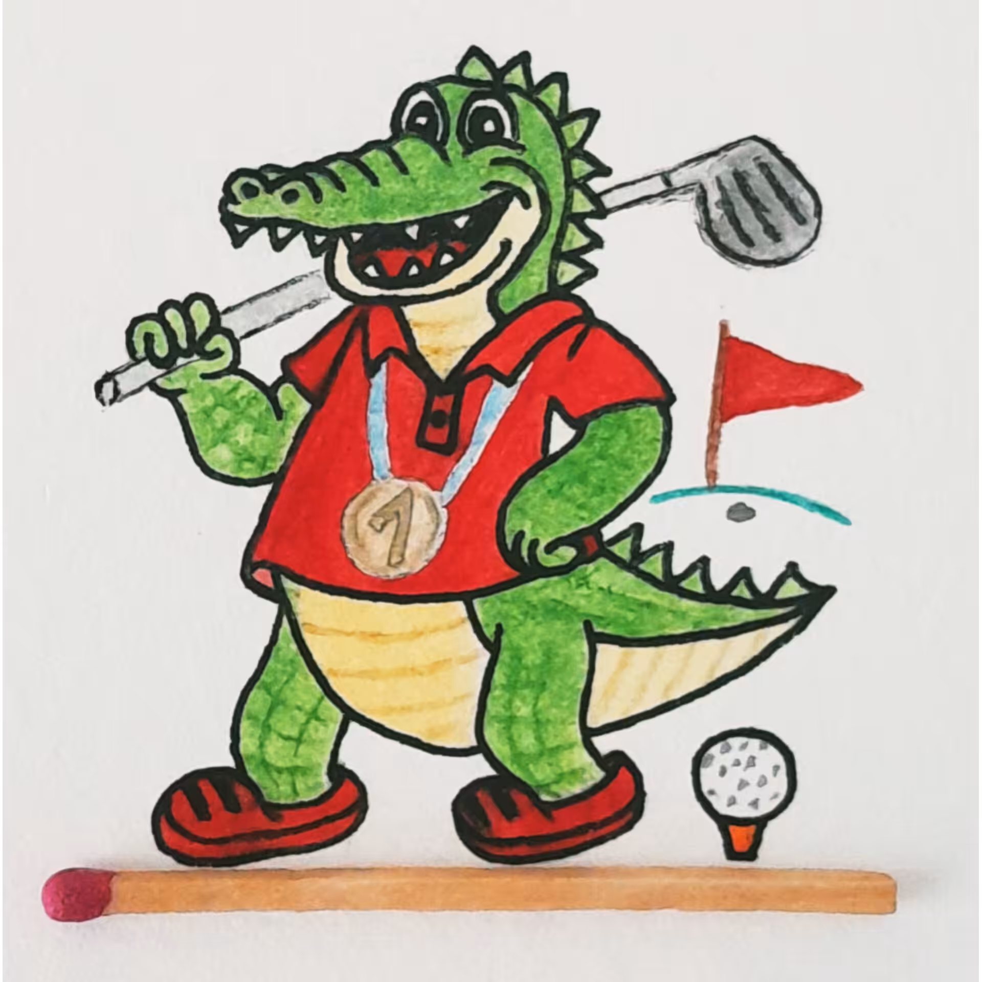  Matchstick: Crocodile 1