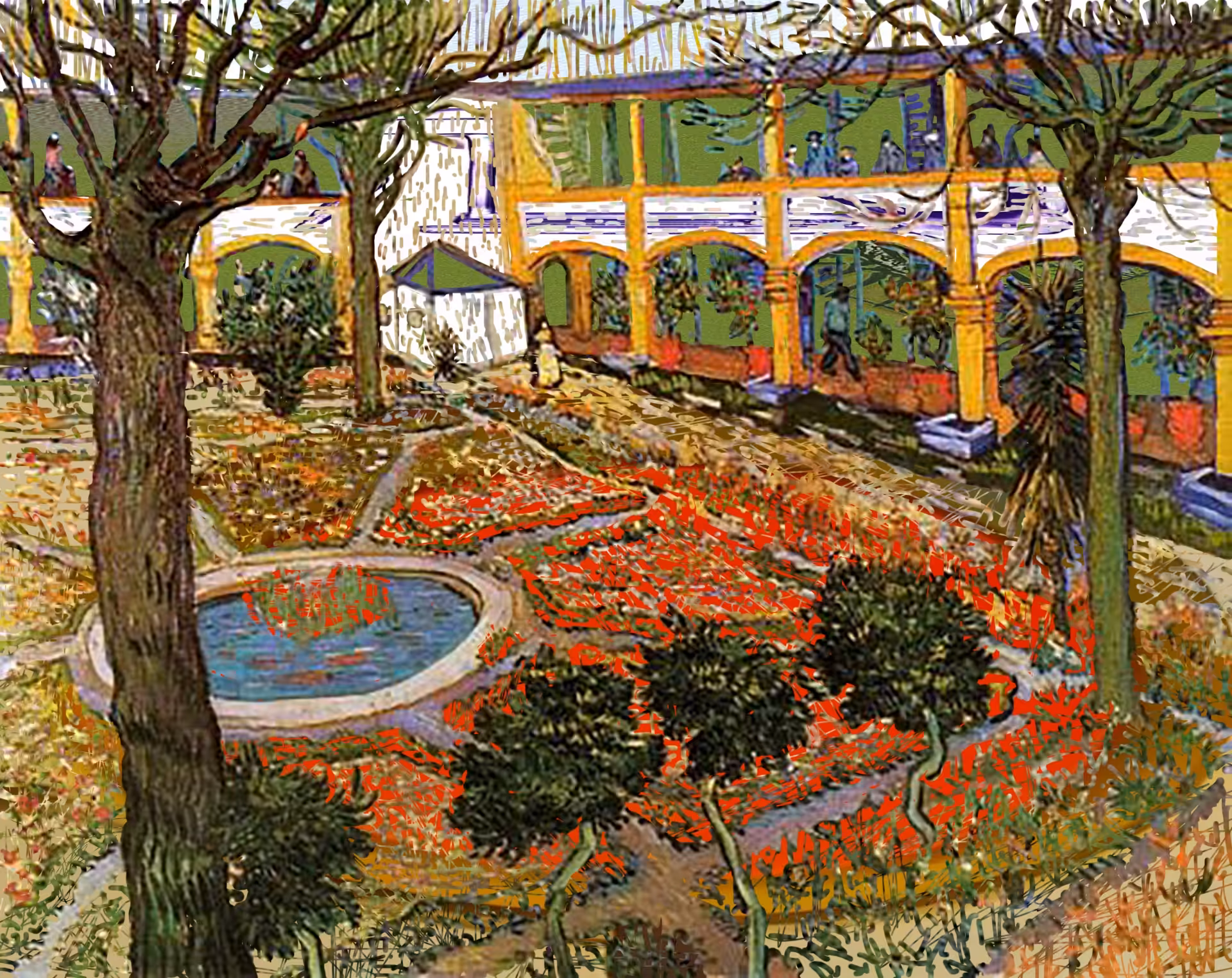Van Gogh. The Asylum Garden at Arles, 1889-2-