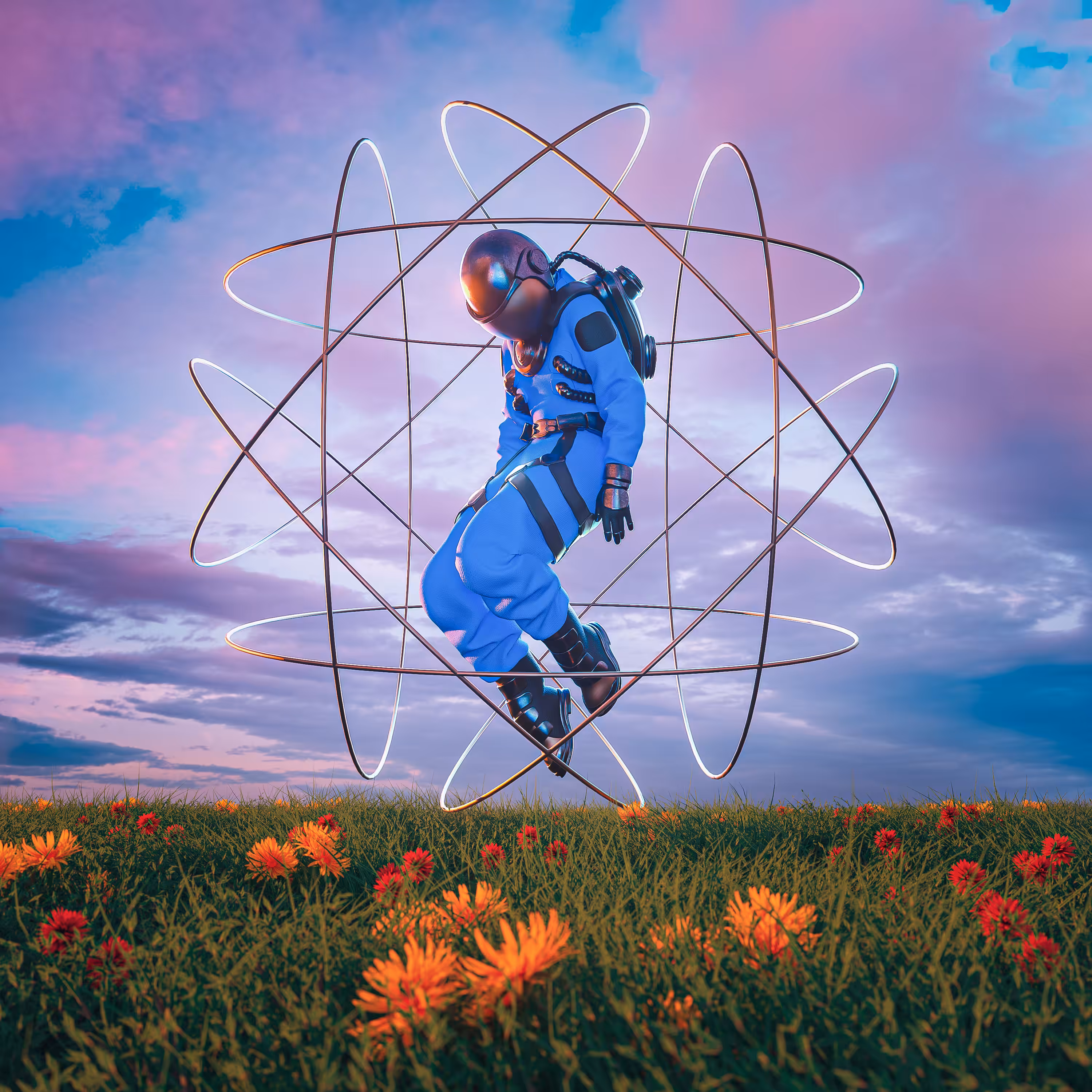 Floating spaceman