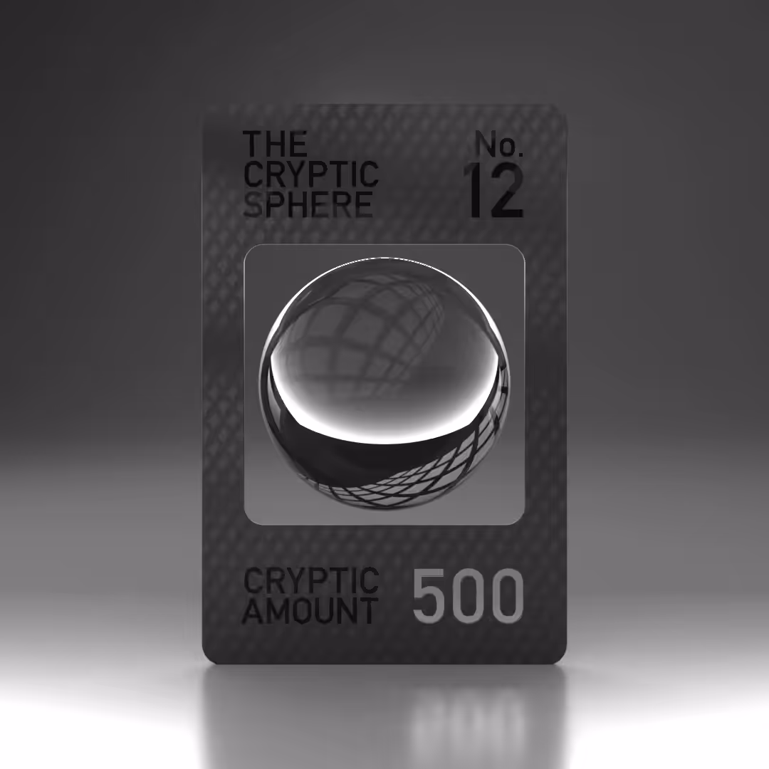 The Cryptic Sphere, Animated Trading Card No. 12