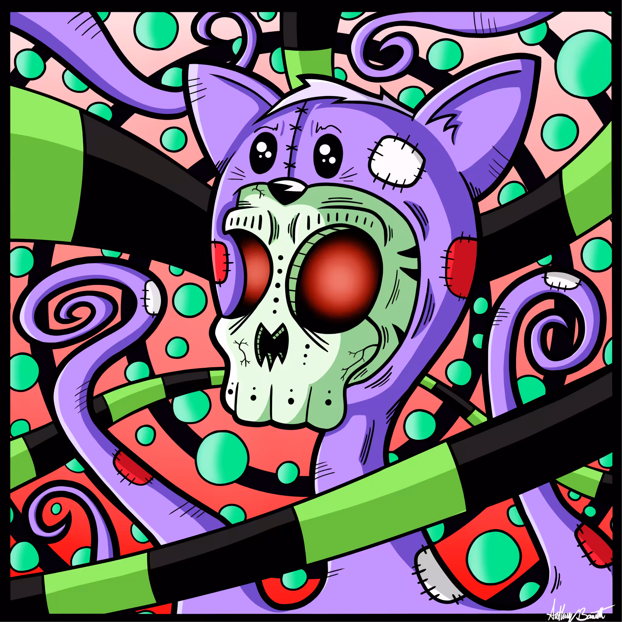 cat skull monster