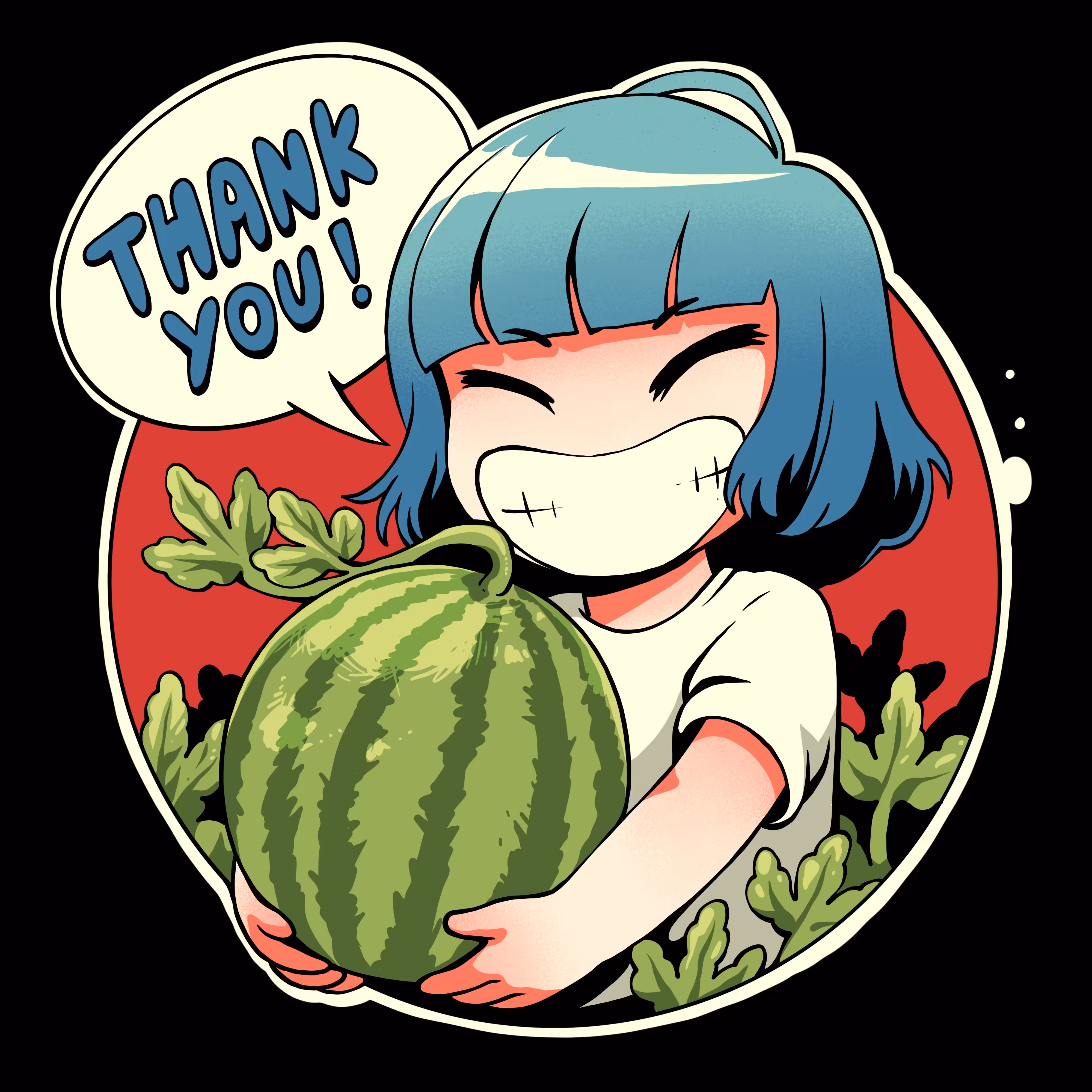 I Love Watermelon Stamp