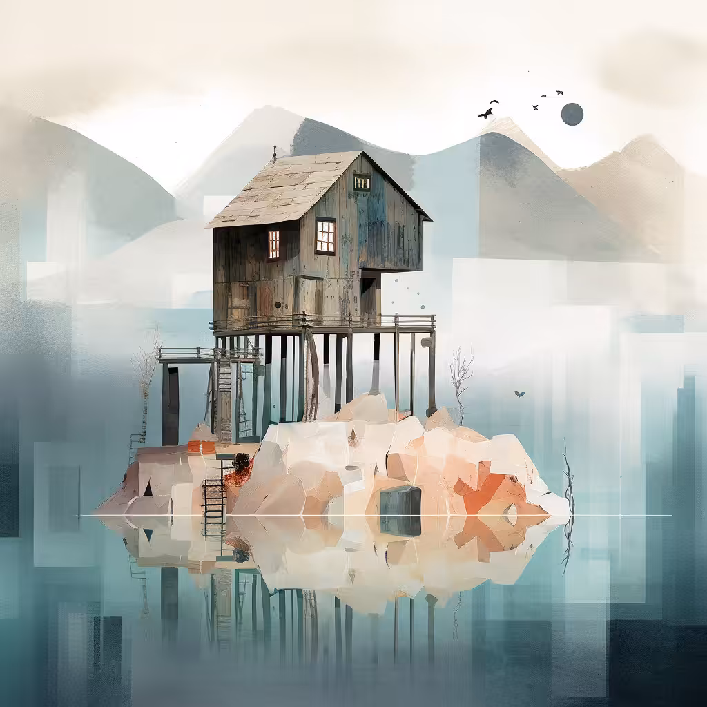 A Hut near the Lake