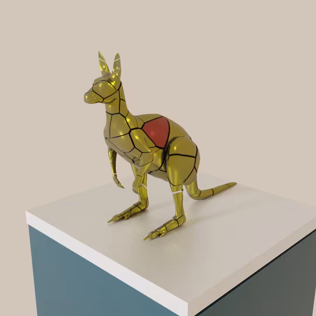 Turning - 3D Kangaroo Fractured