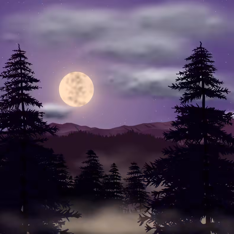Moonlit Mountains #54