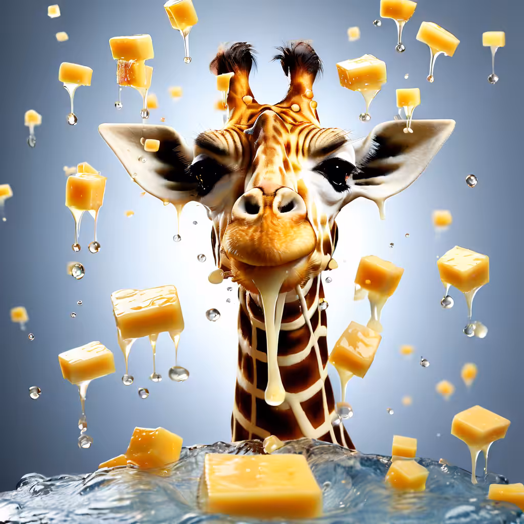 "giraffes love cheese"