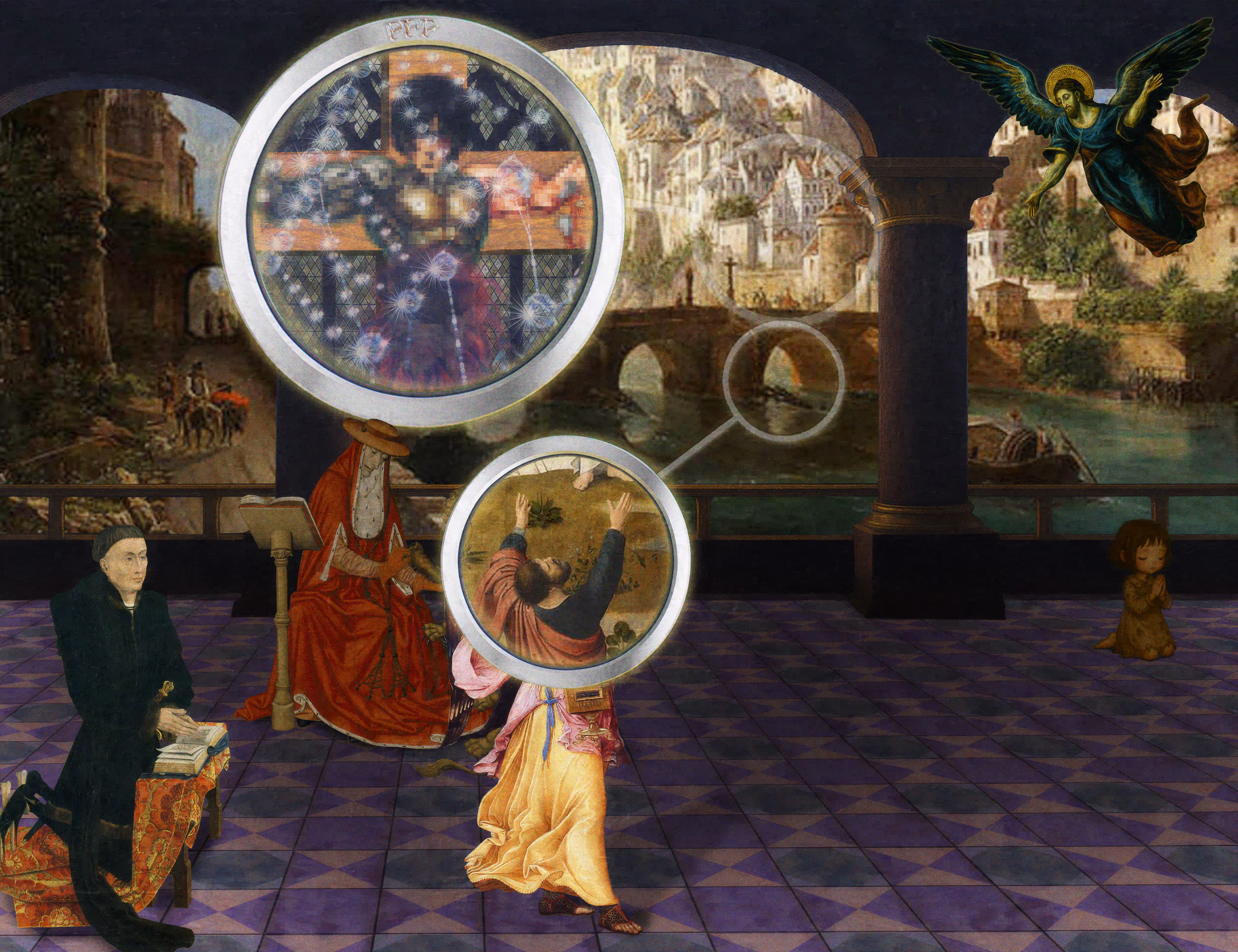 The Pilgrim’s Living Room Crucifixion; Mona Lisa Hyper-Gamble #218