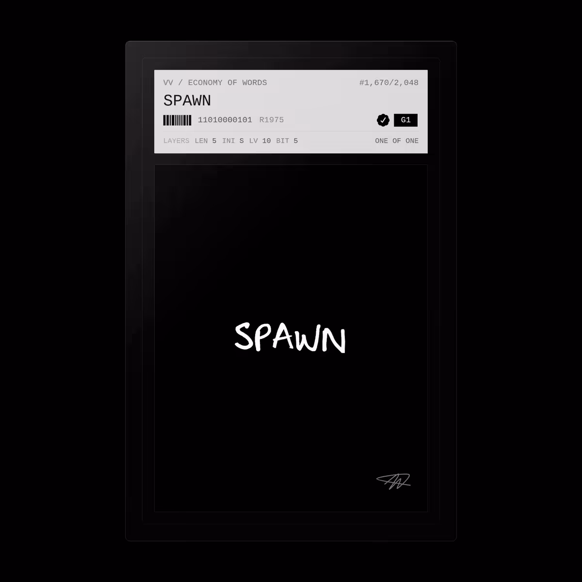 Economy of Words: SPAWN · #1670
