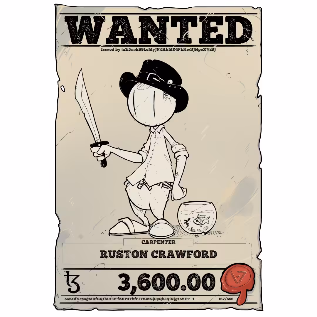 RUSTON CRAWFORD | TEZOS PIRATE 167/666