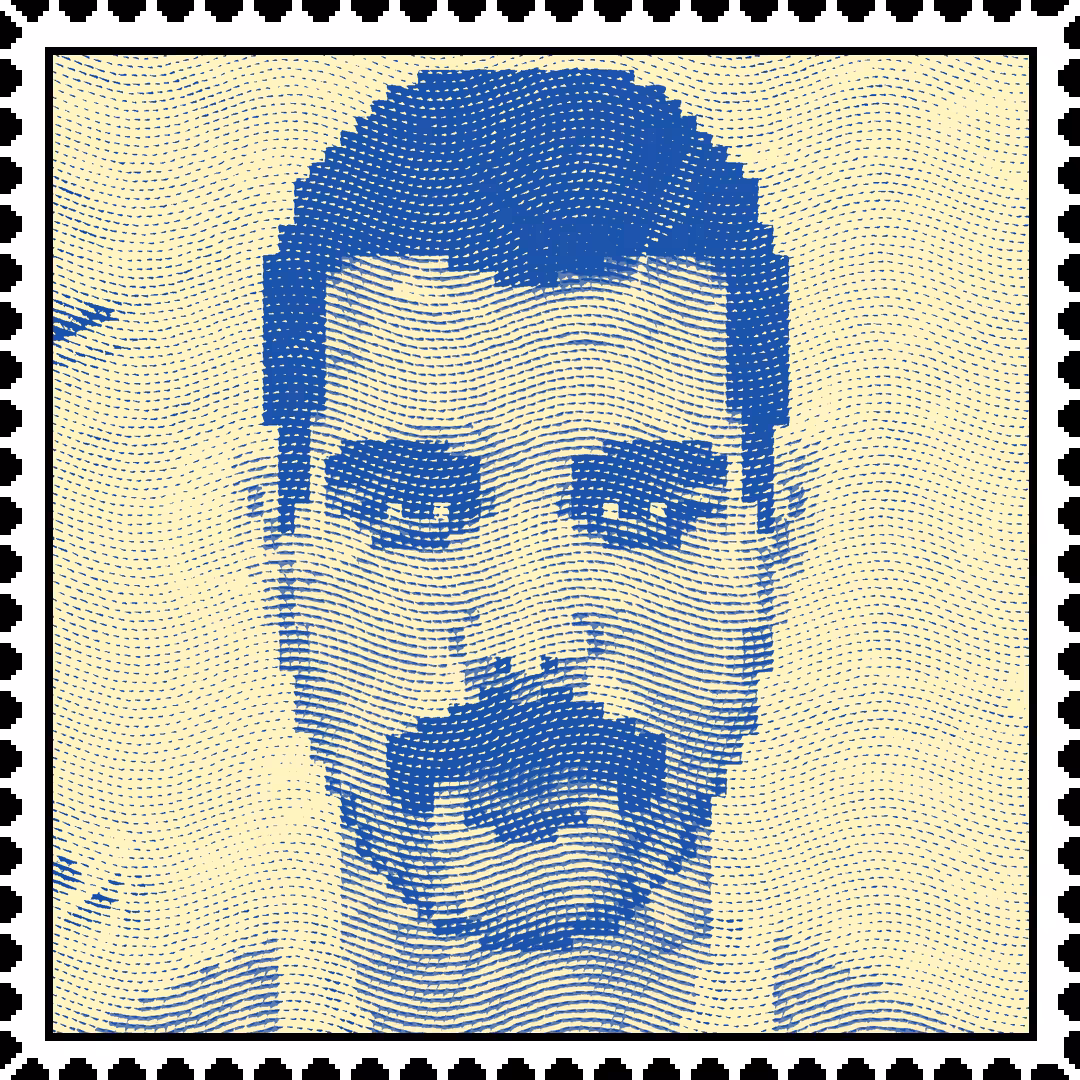 Freddy Mercury caricature stamp