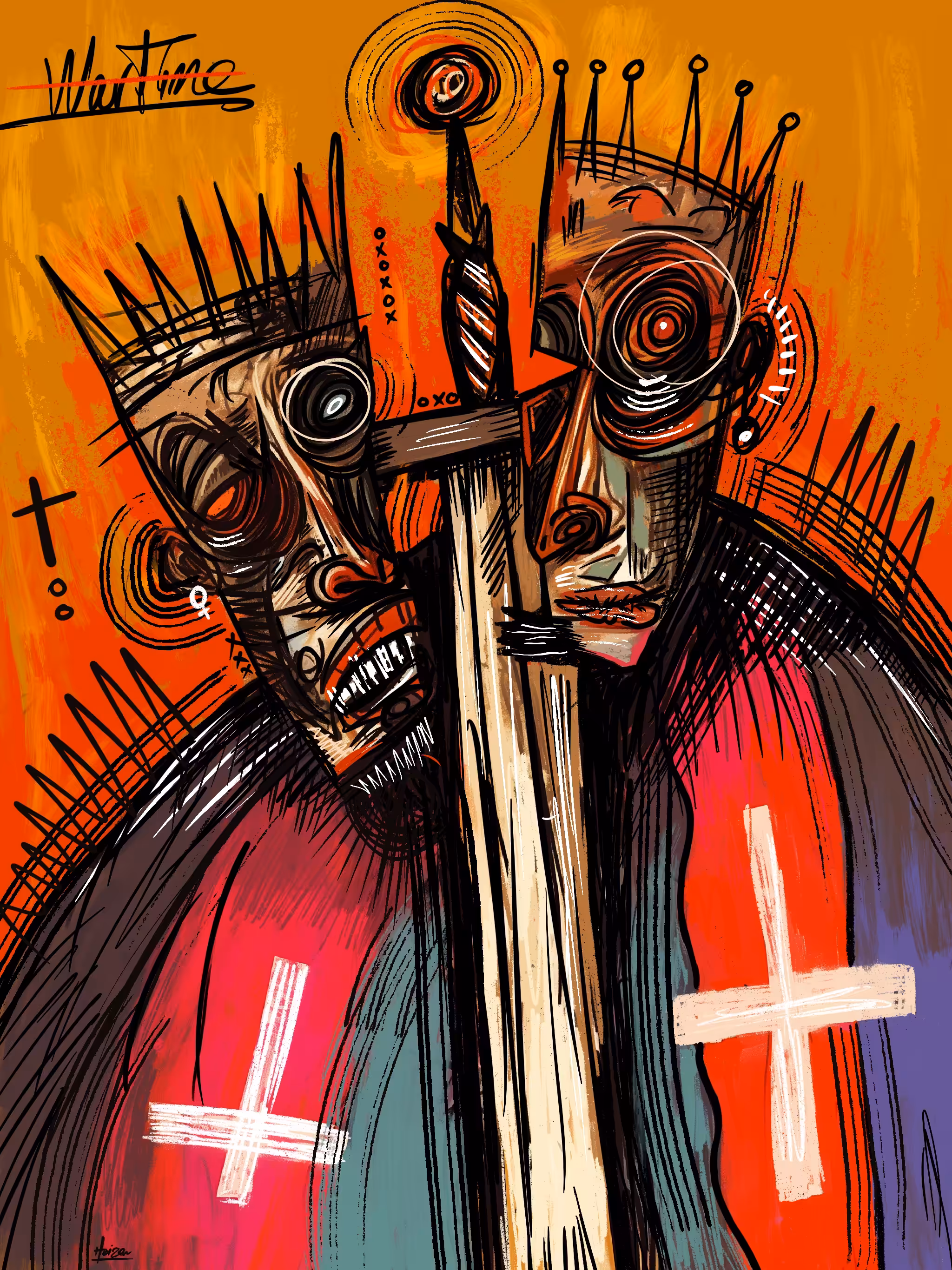 Rodeo posts: Sword and Cross
