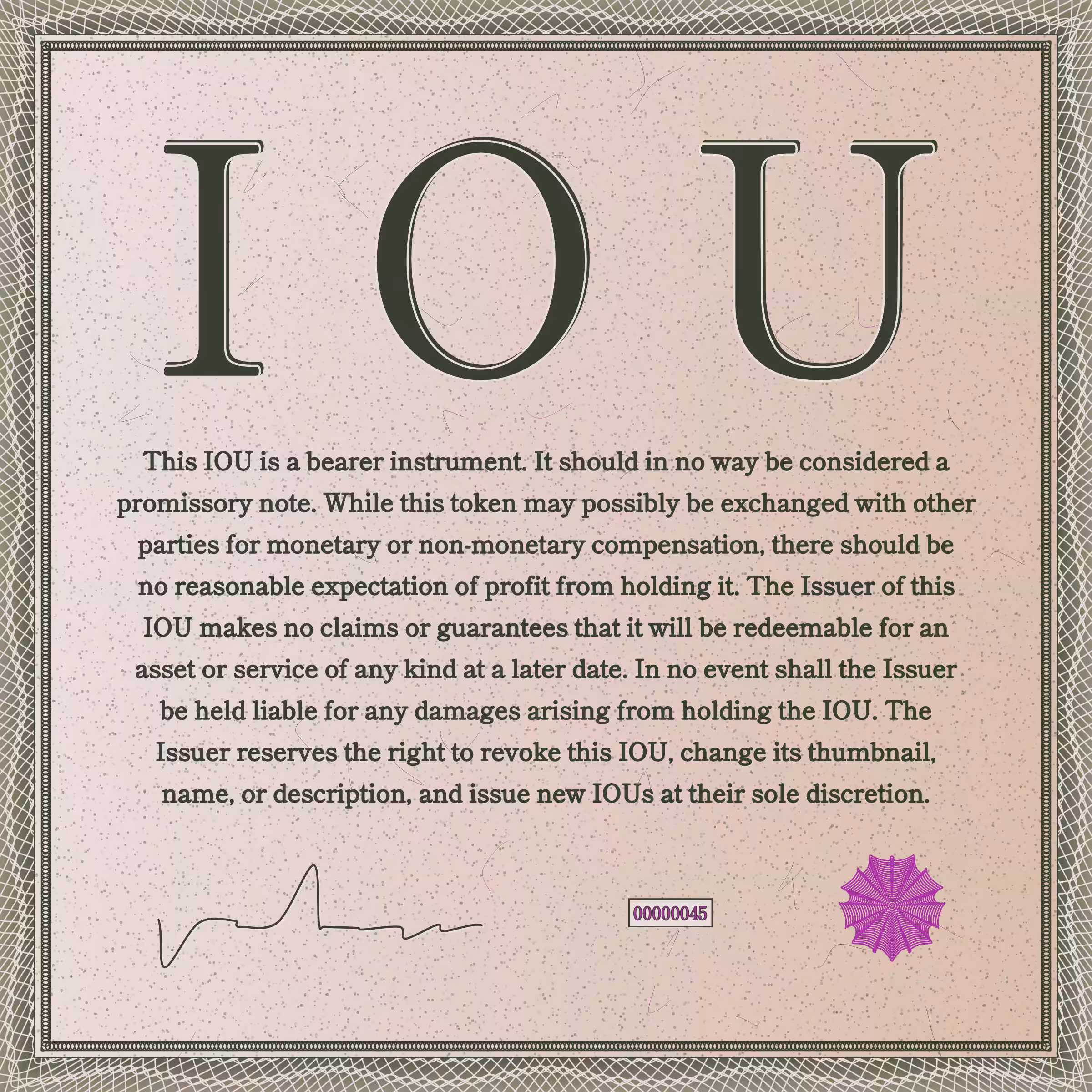 IOU #45