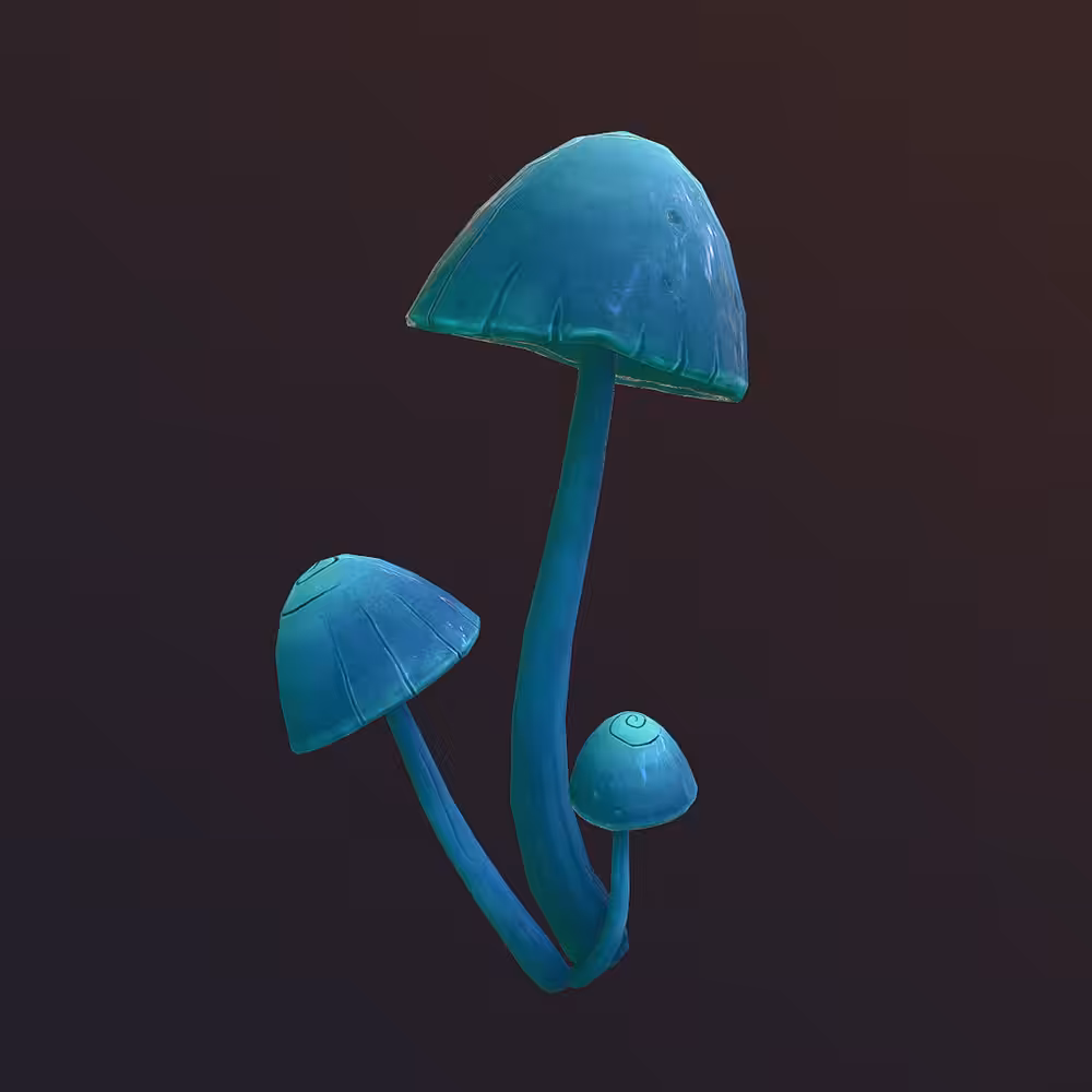 Blue Mushrooms