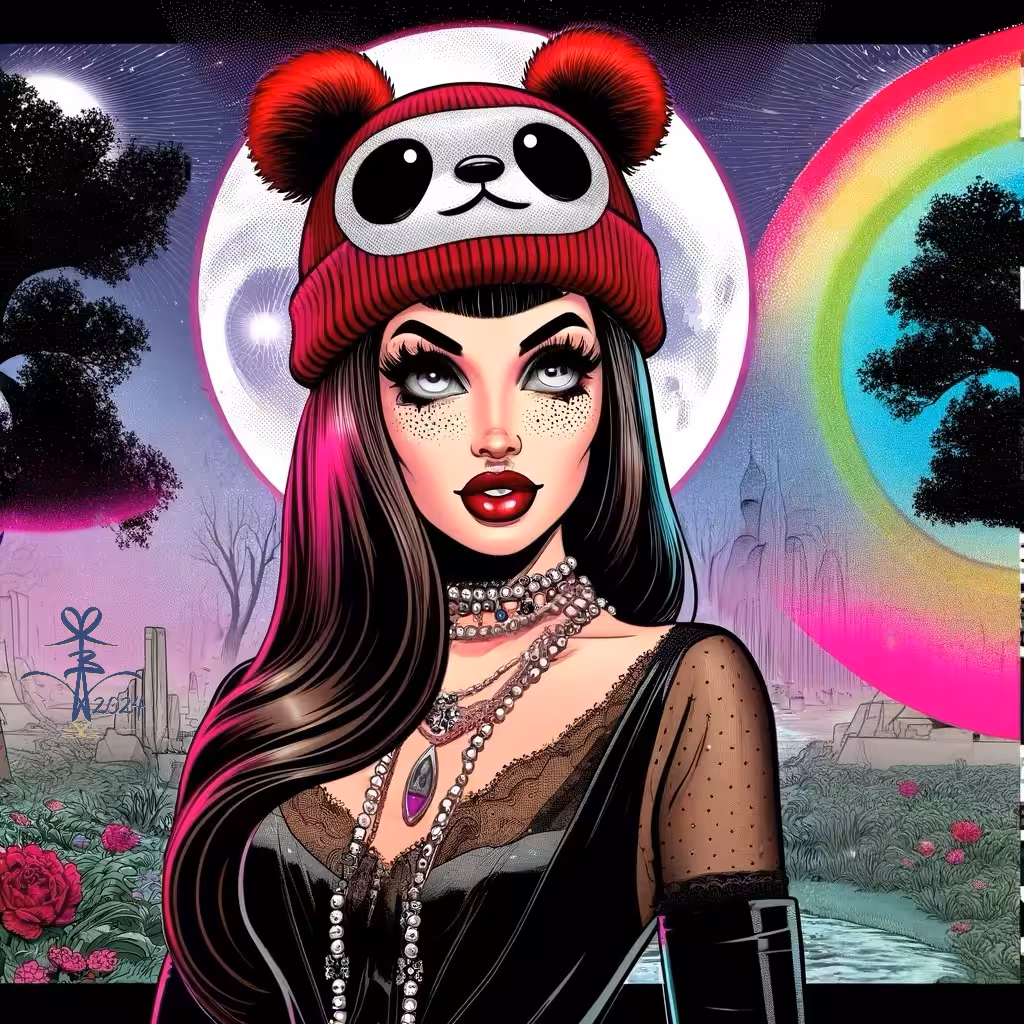 Rodeo posts: Moonlit Panda: Cosmic Serenade