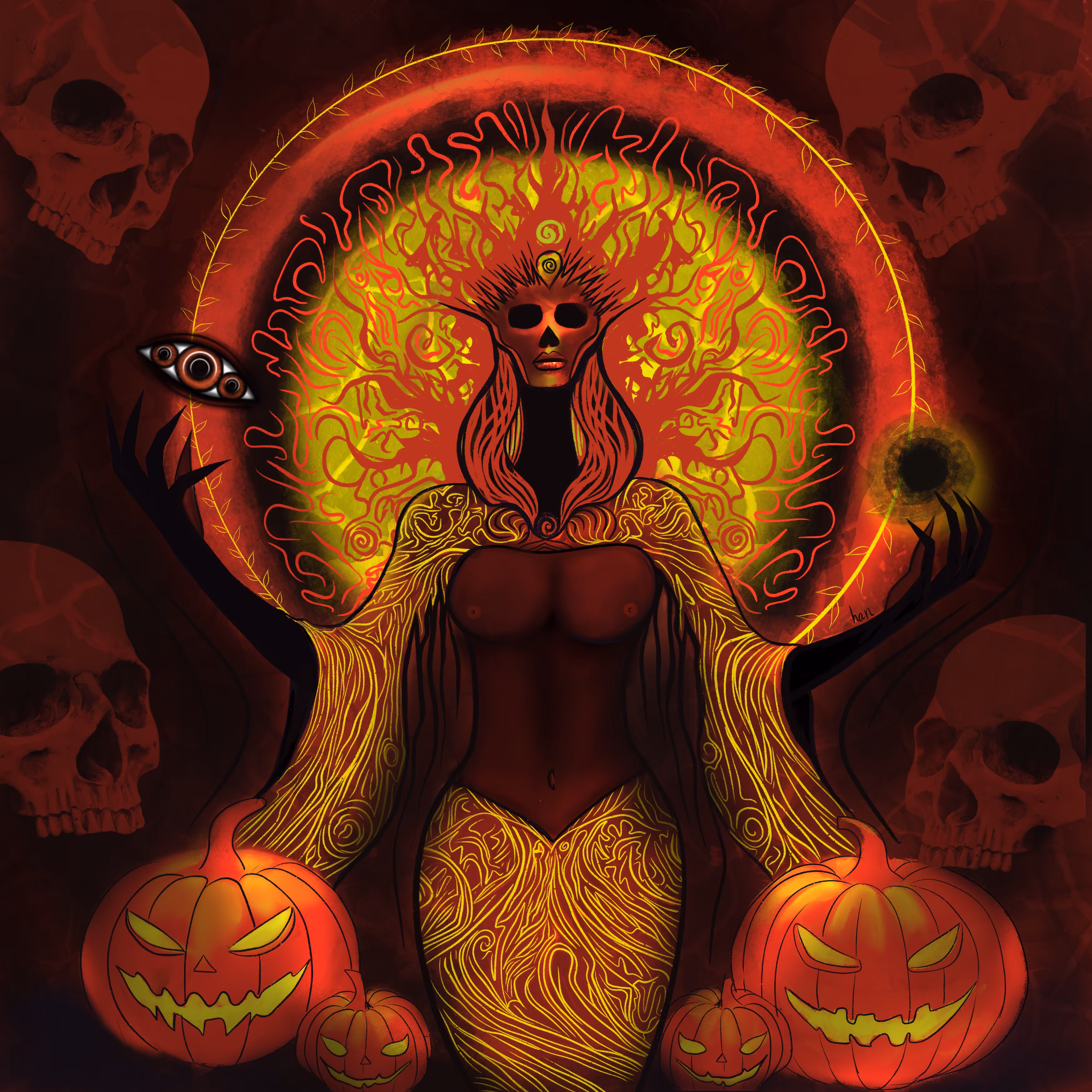 Halloween's fiery queen