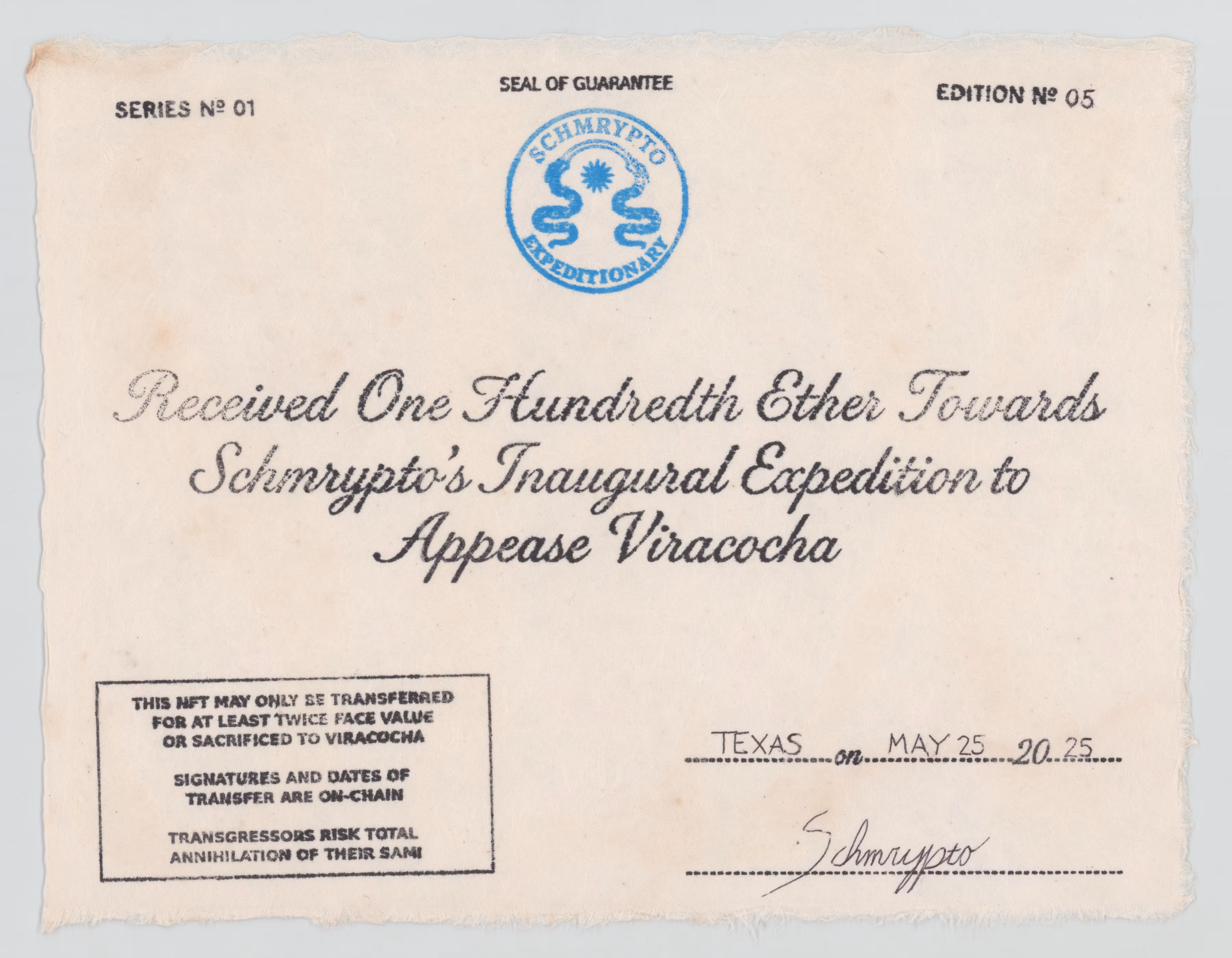 Viracocha 2025: Blue Seal