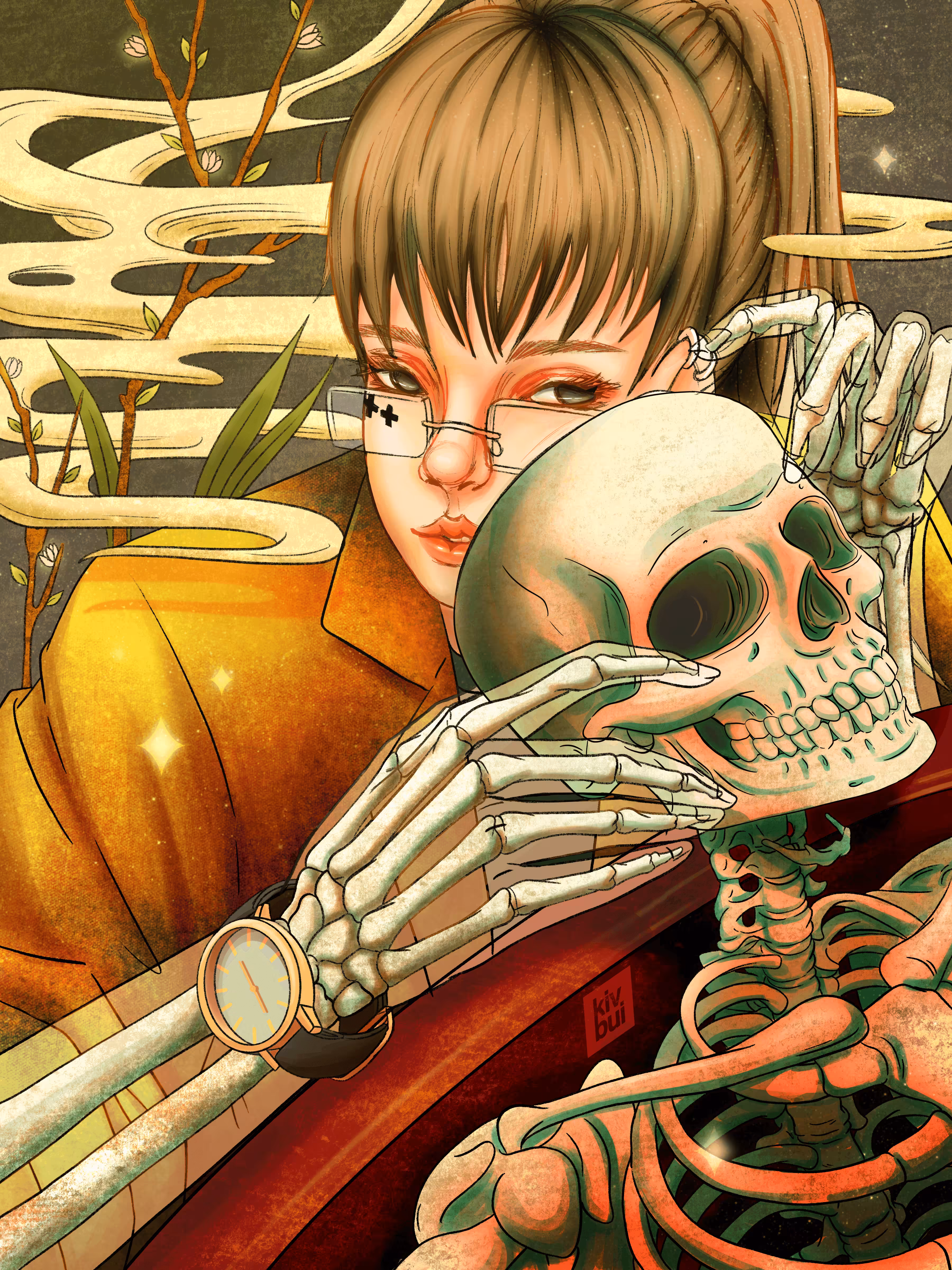 Girl With Skeleton